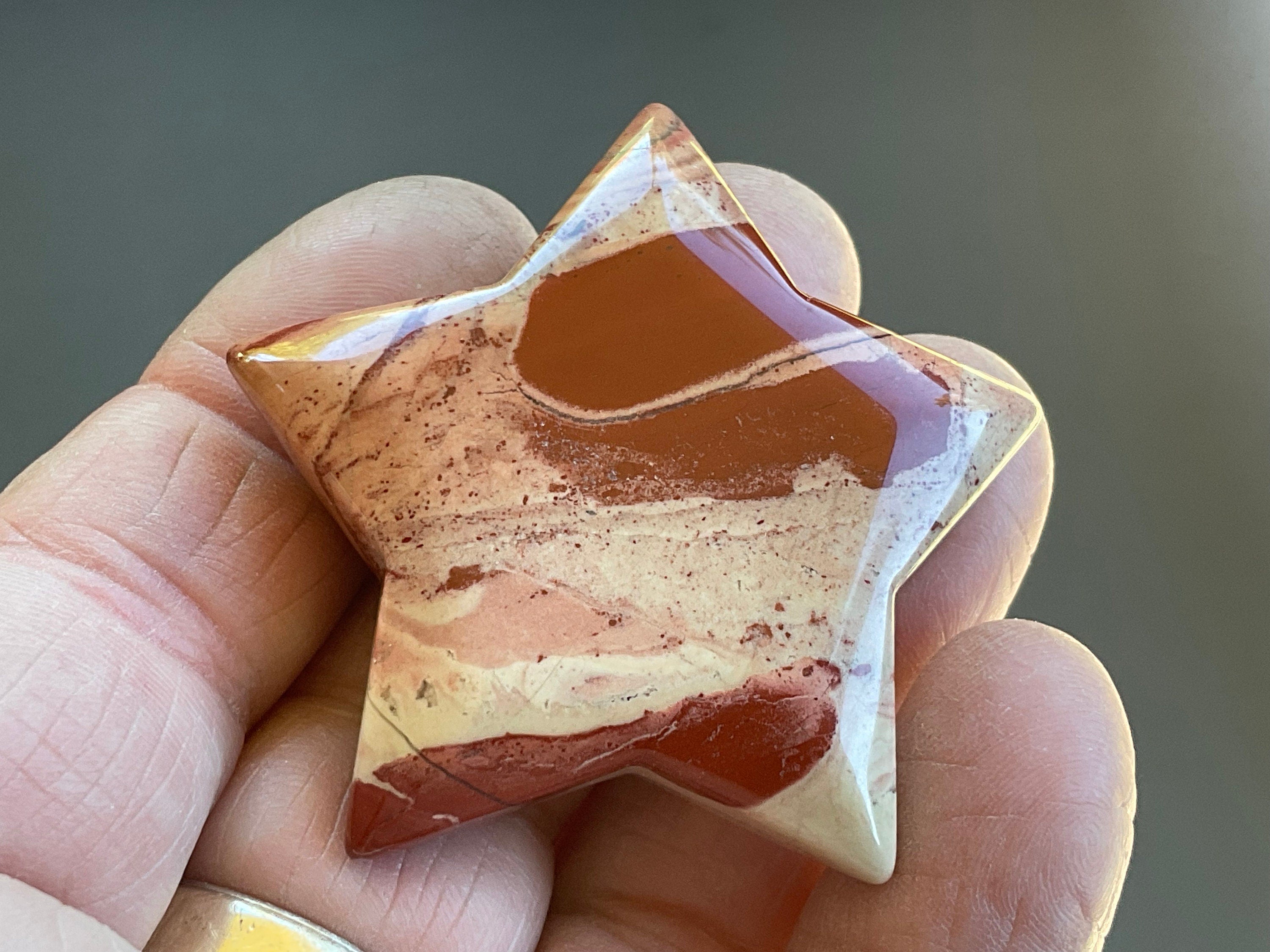 42g Brecciated Red Jasper with Chalcedony Star 2B