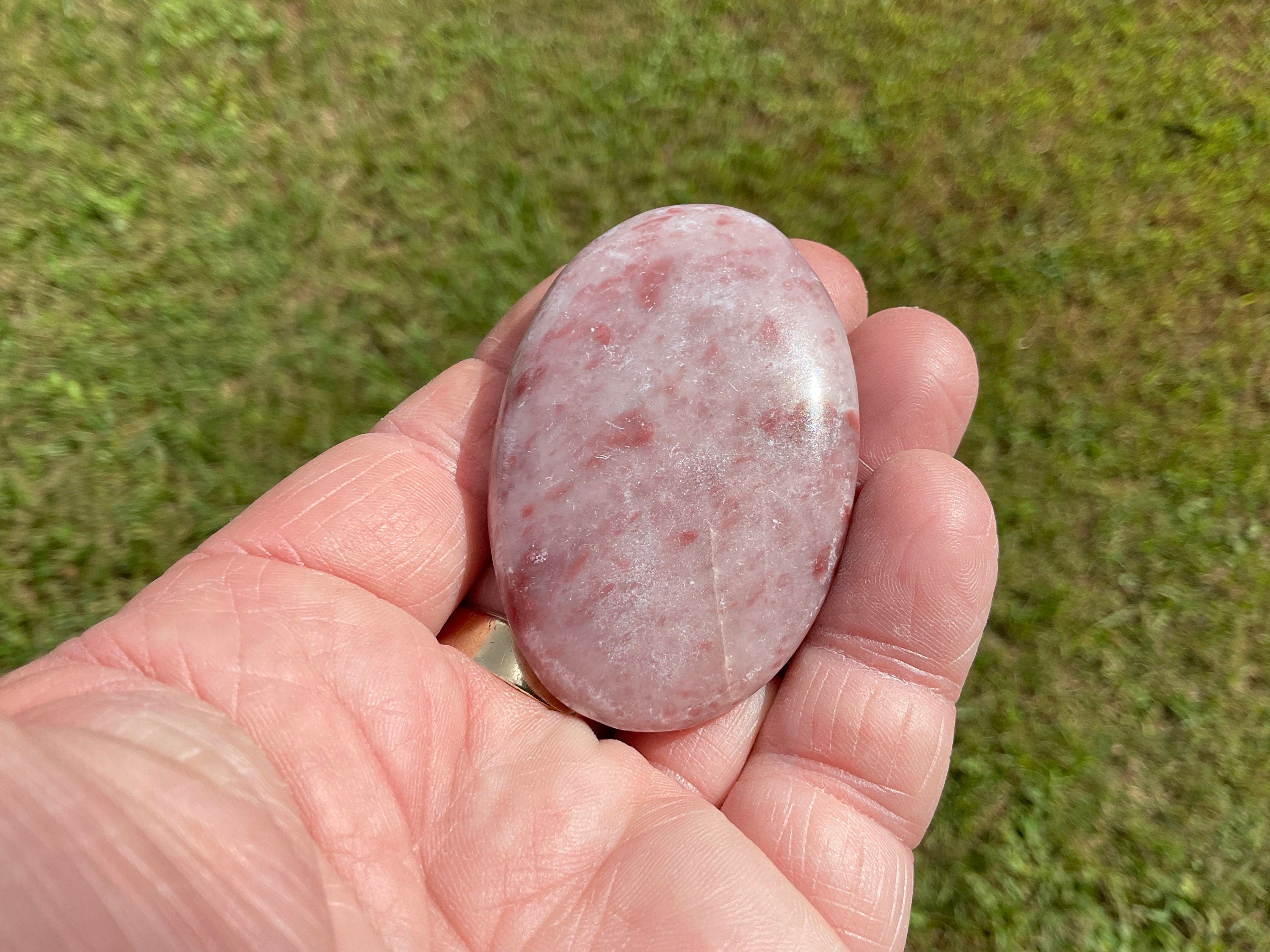 46g Pakistan Strawberry Jasper Palmstone 1B