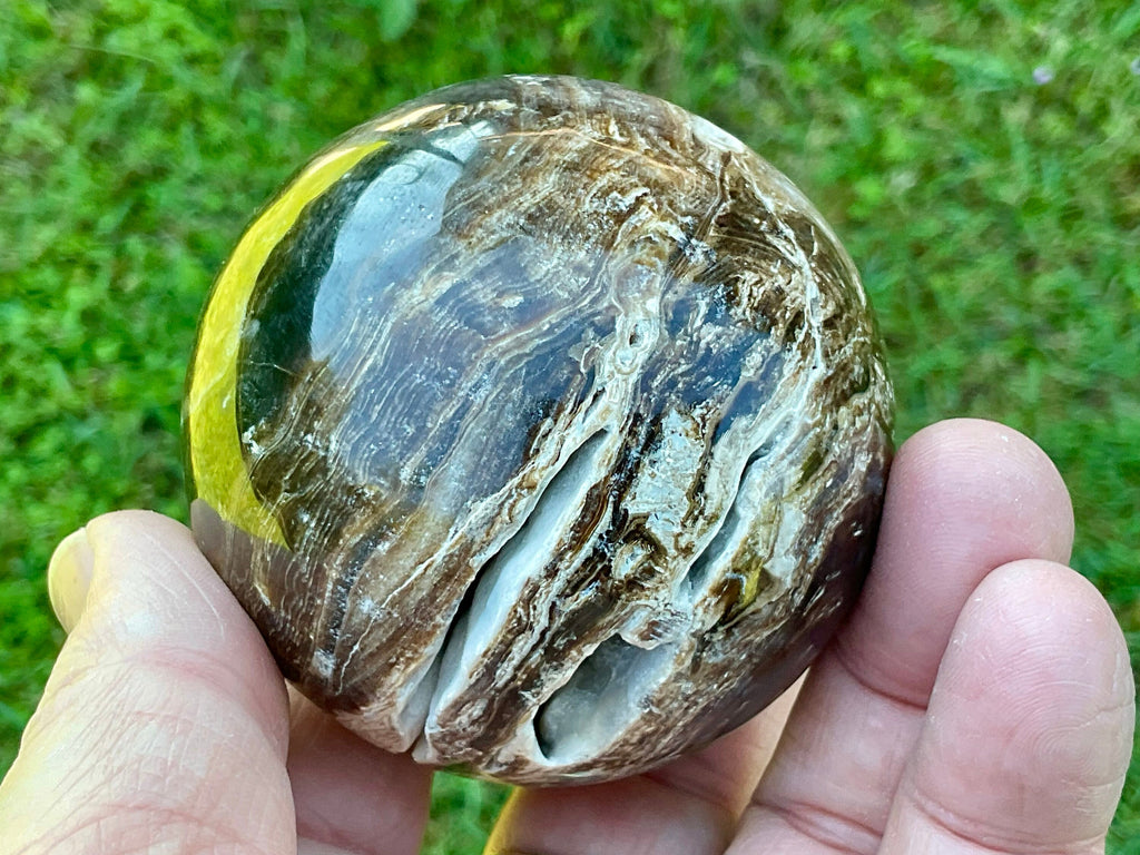 338g Dark Chocolate Calcite Sphere B