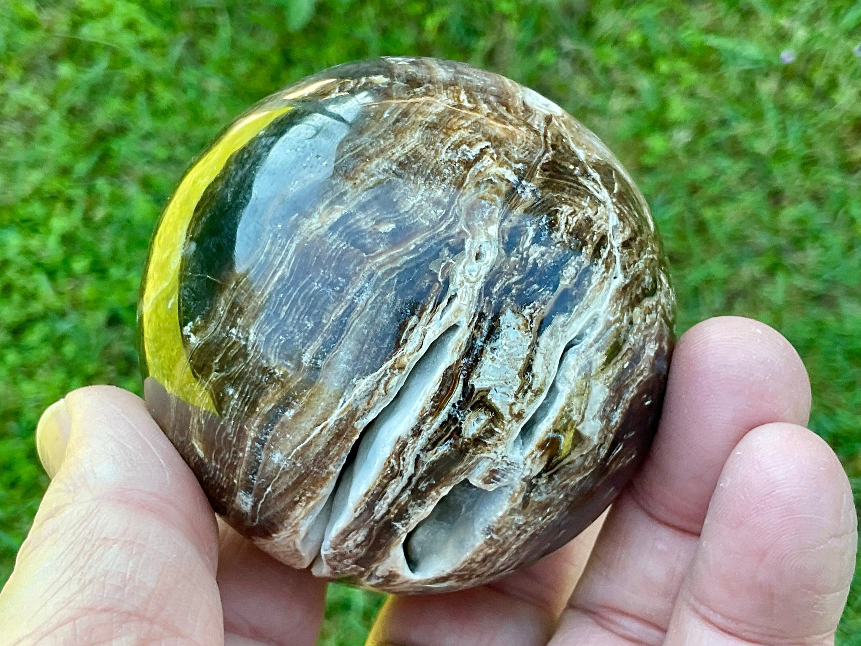 338g Dark Chocolate Calcite Sphere B