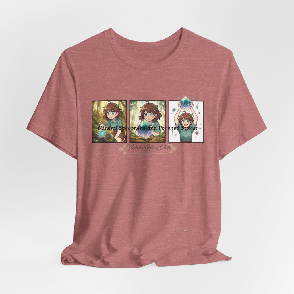 Mineral Specimens & Polished Stones Tee — Vintage Crystal Collector Graphic T-Shirt