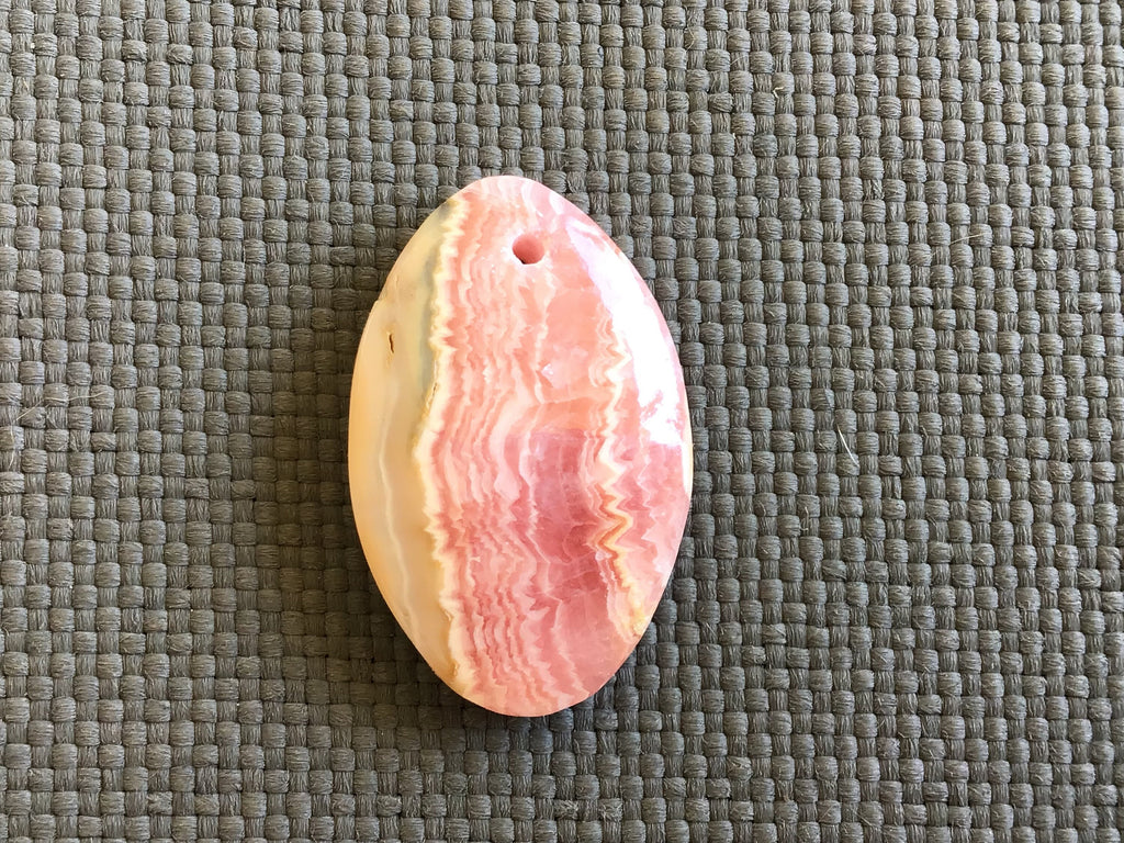 3g Rhodochrosite Drilled Pendant 4A
