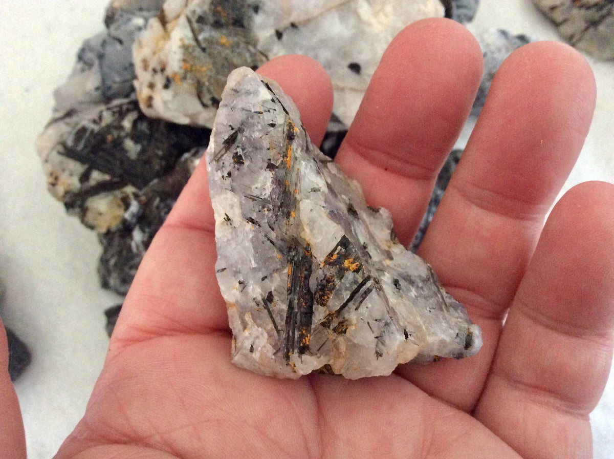 90g (3pieces) Small Rough Australian Tourmalated Quartz Pieces