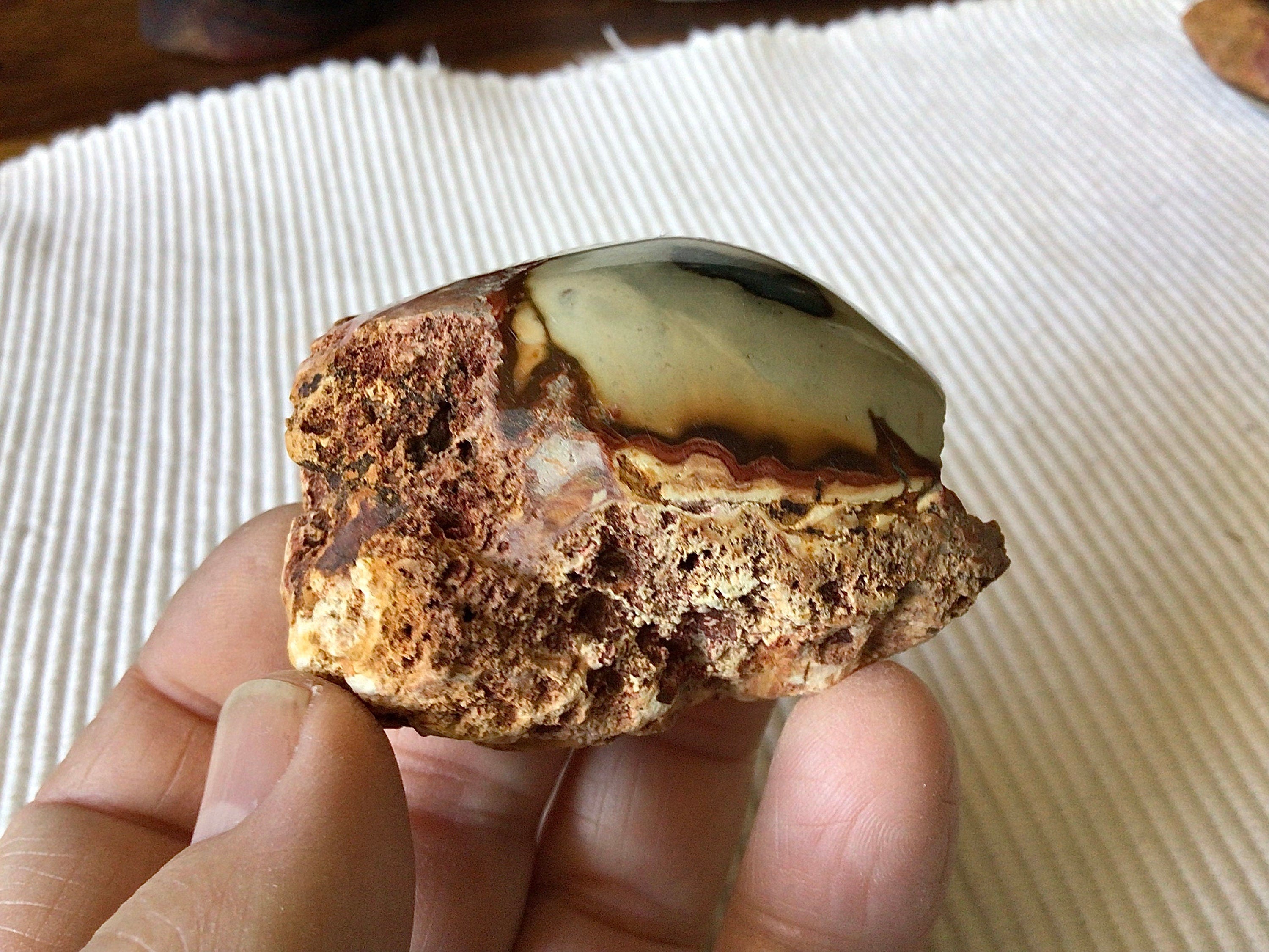 96g Polychrome Jasper One Side Polished 14B