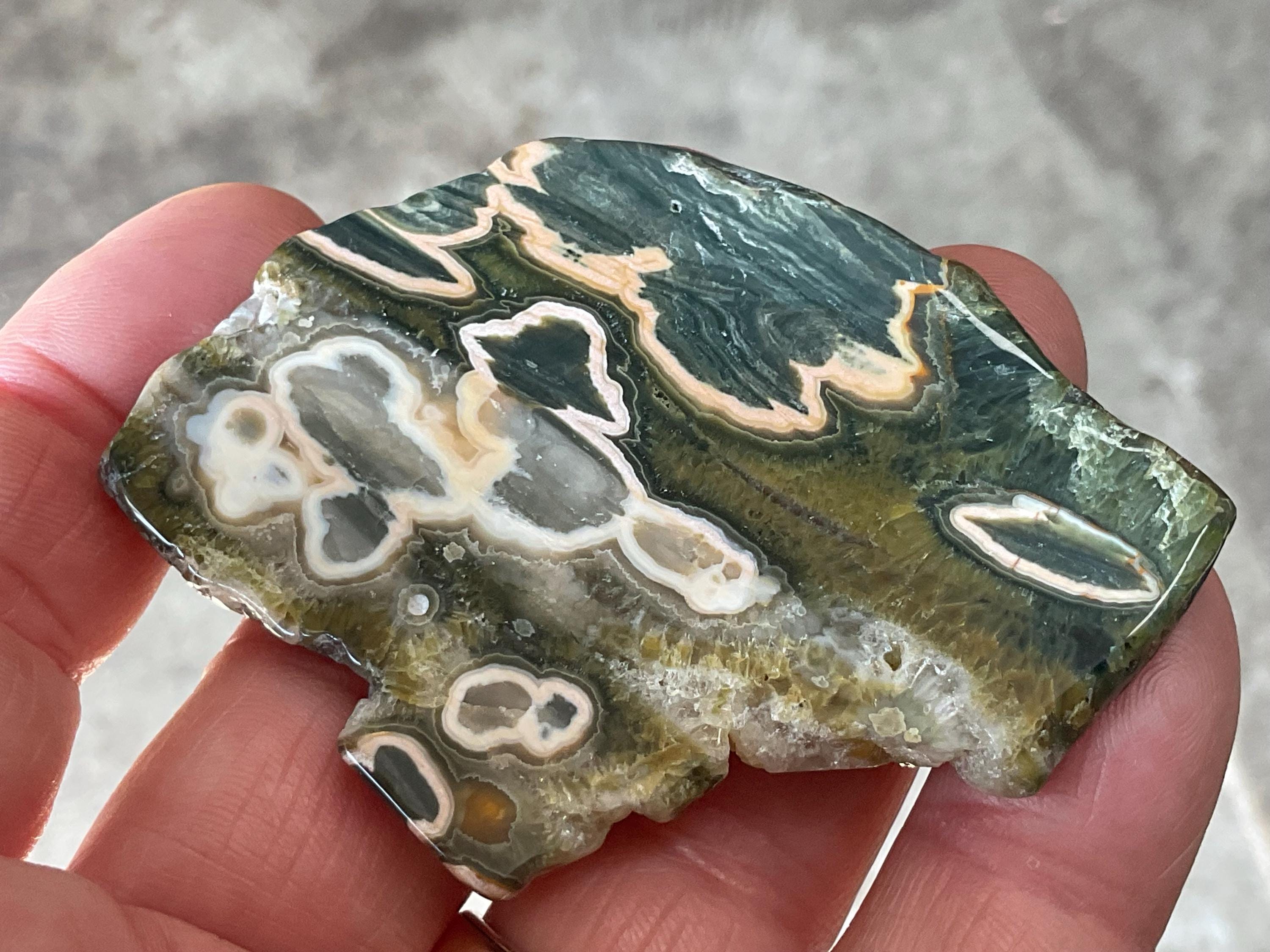 36g ‘Cloud’ Ocean Jasper Polished Slab 1A