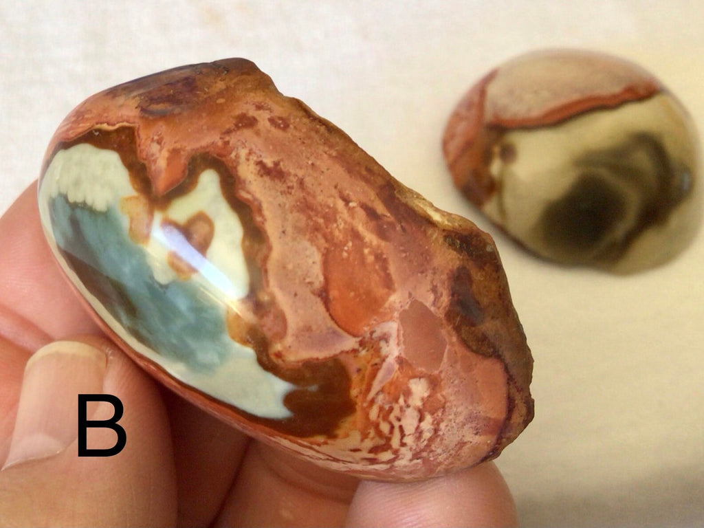 Polychrome Jasper One Side Polished Palmstone Group 3