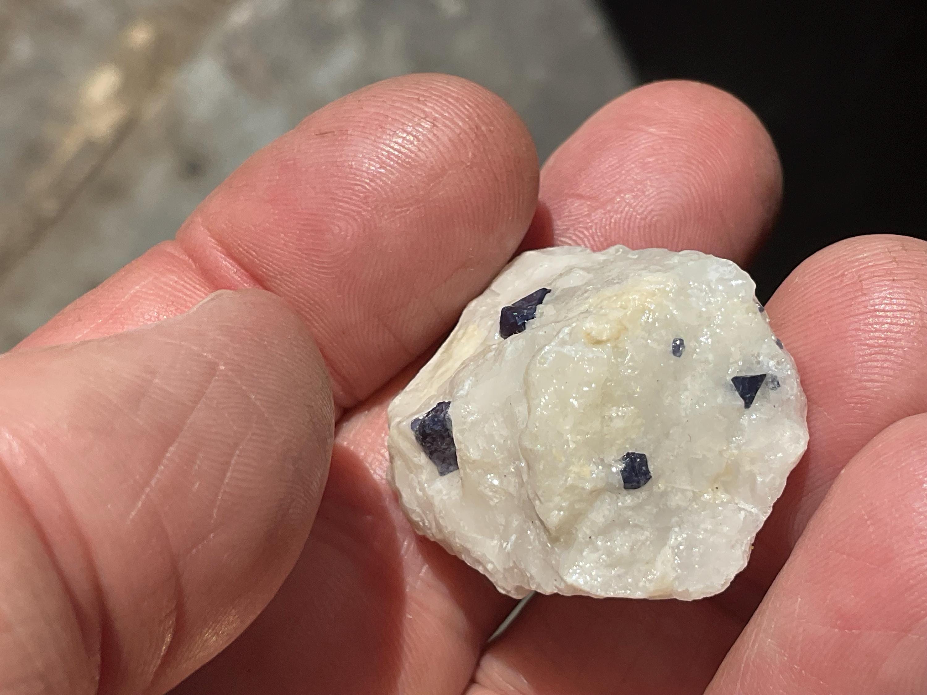 12g Natural Blue Spinel and Mica in Matrix from Pakistan Specimen 2