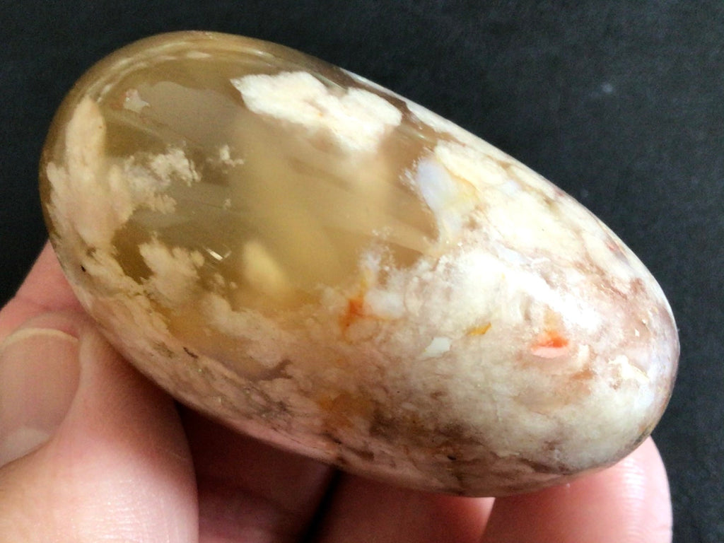 97g Flower Agate Palmstone 2D