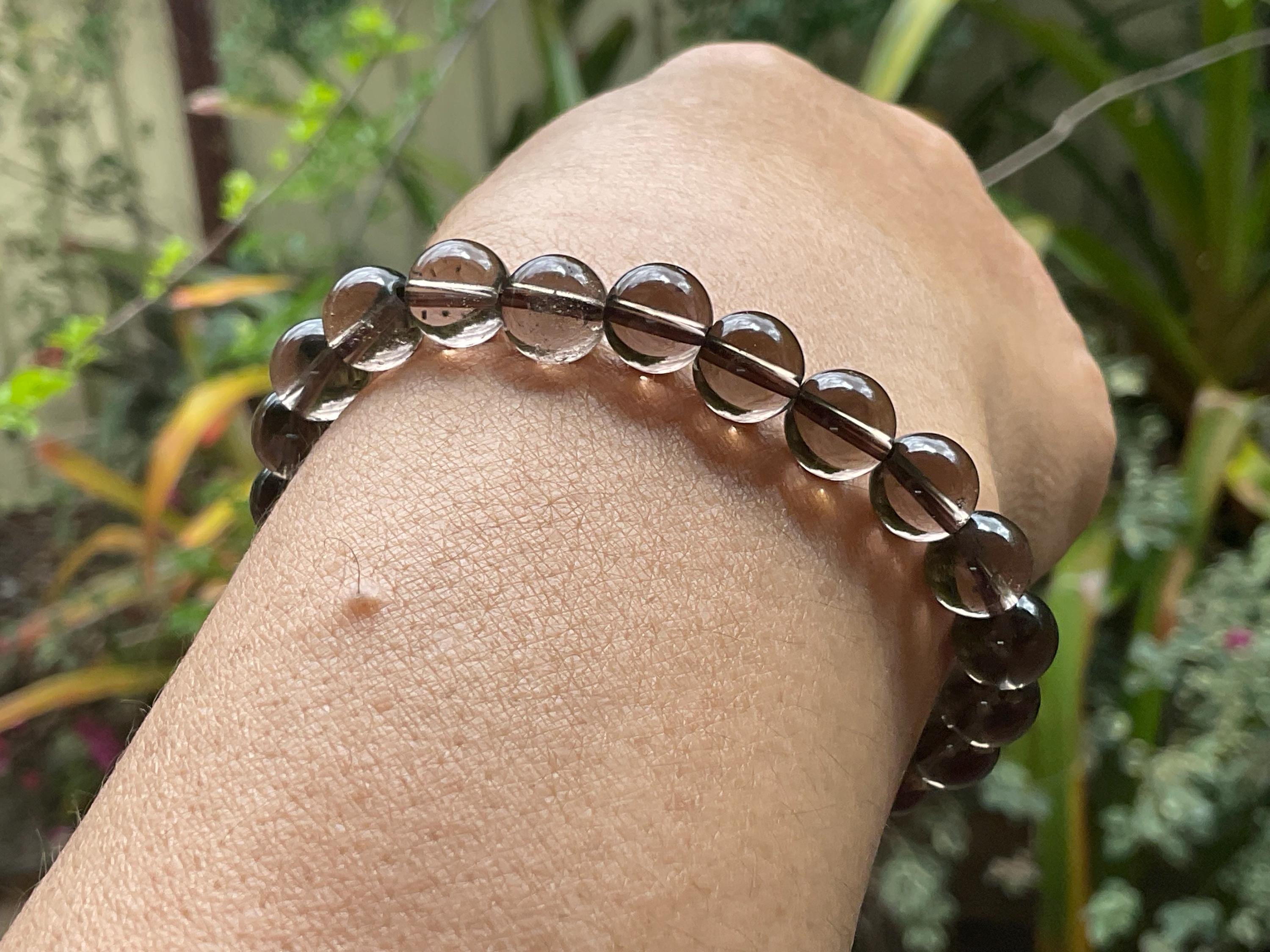 Smokey Quartz 8mm Bead Bracelet