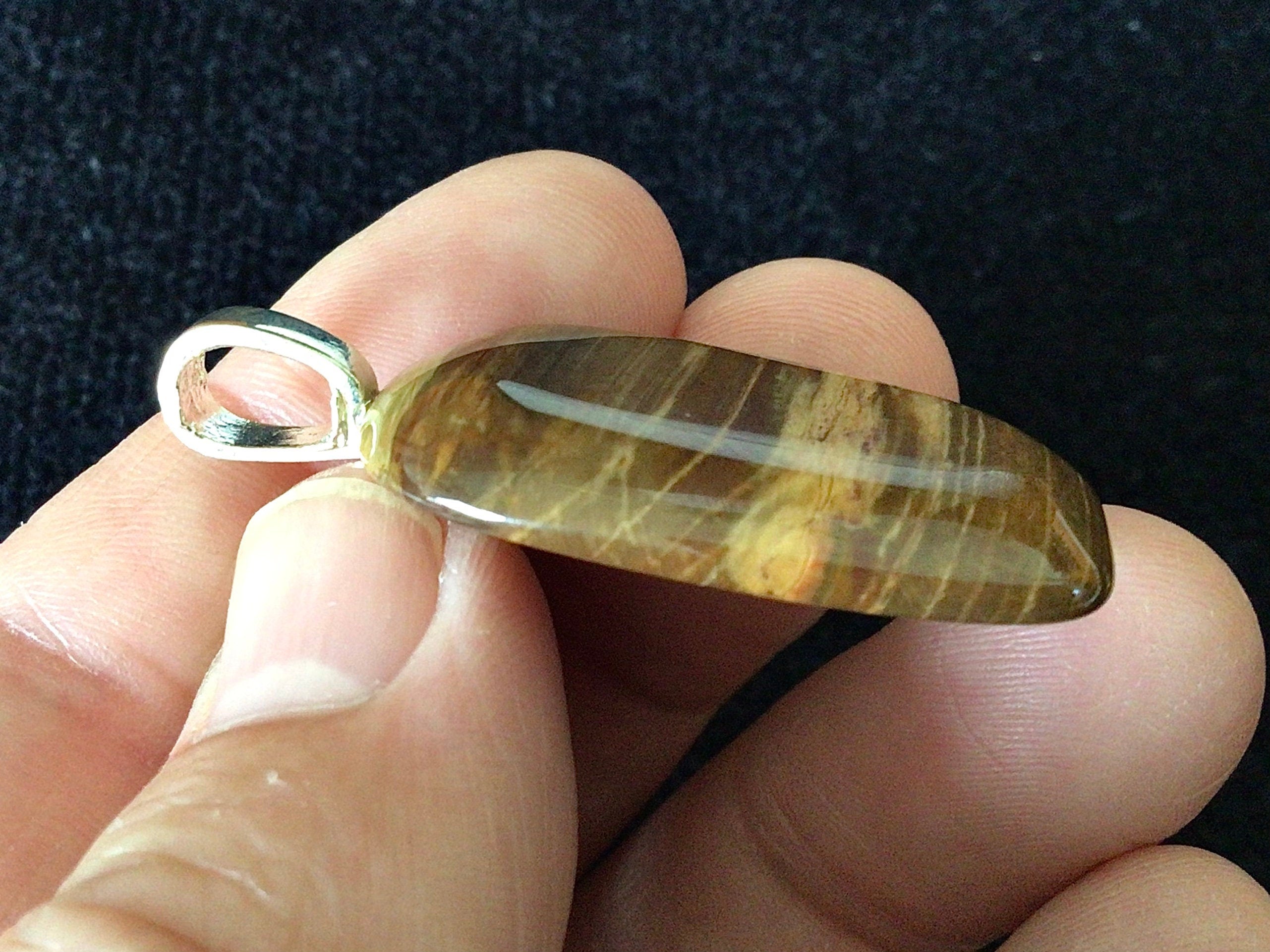 8g Petrified Wood Tumble Pendant 2A