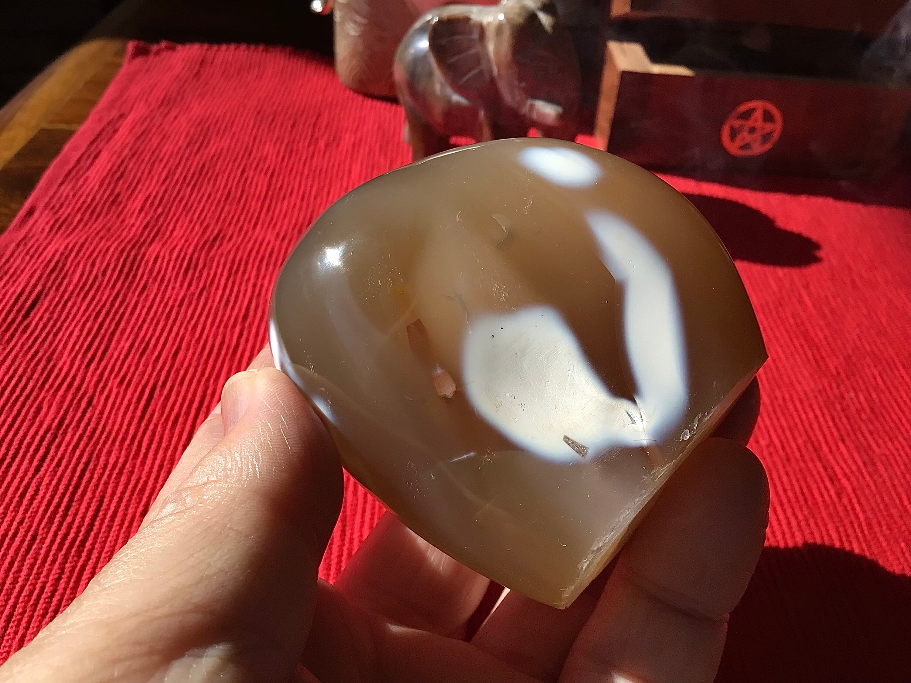 295g Pale Carnelian Orca Agate Freeform 2A