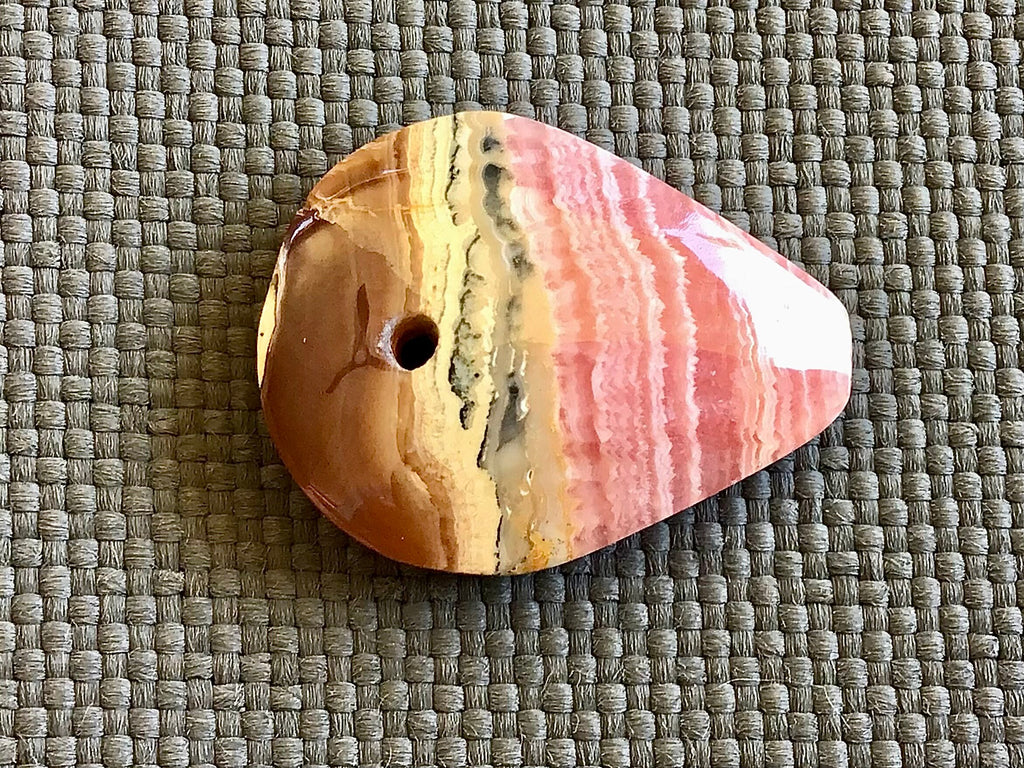 5g Rhodochrosite Drilled Pendant 2C