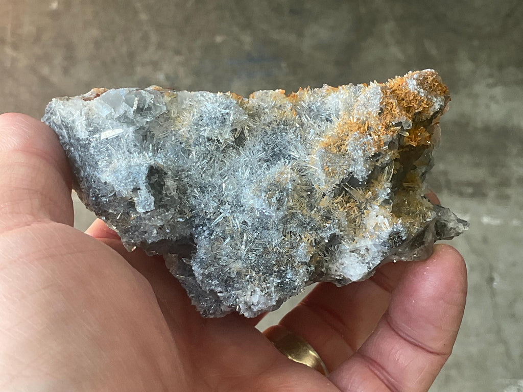334g Hematite Stained Needle Quartz with Flourite Specimen 2C from Fujian, China