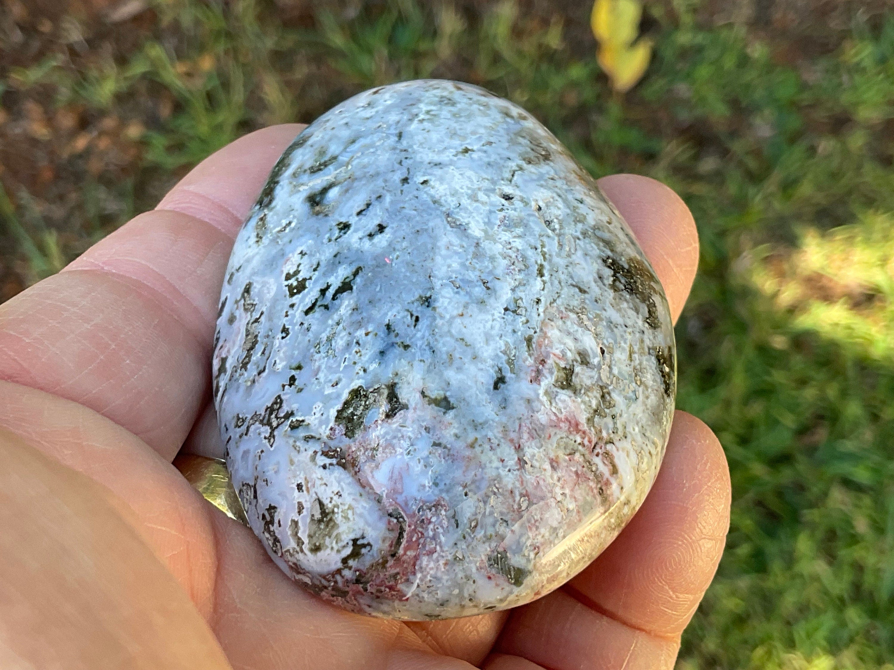 100g Ocean Jasper/Opal Palmstone 7B