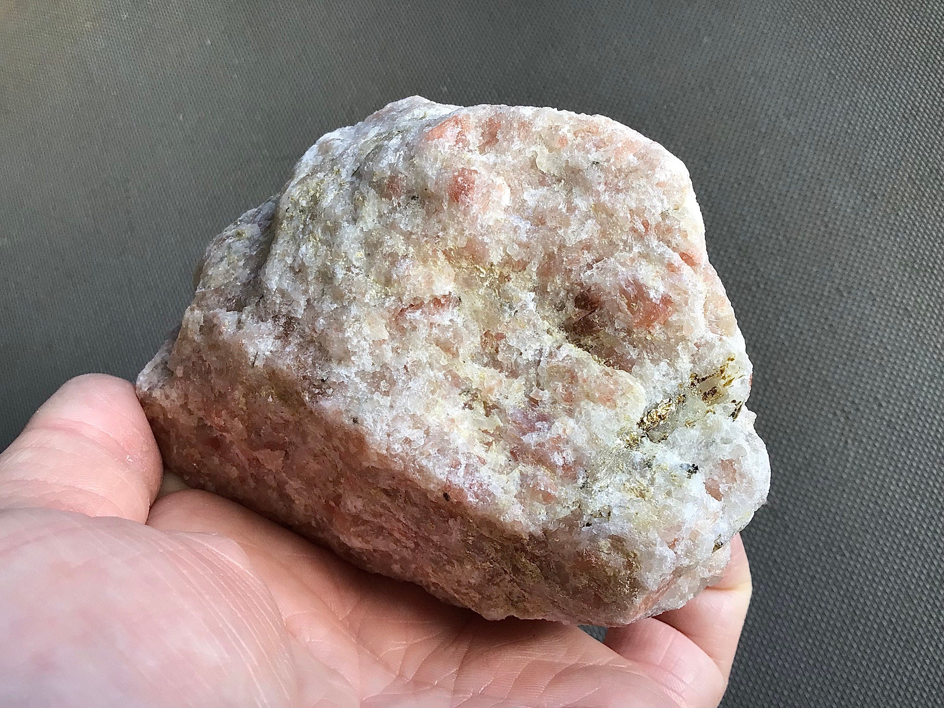 380g Sunstone with Biotite Mica Rough Piece C