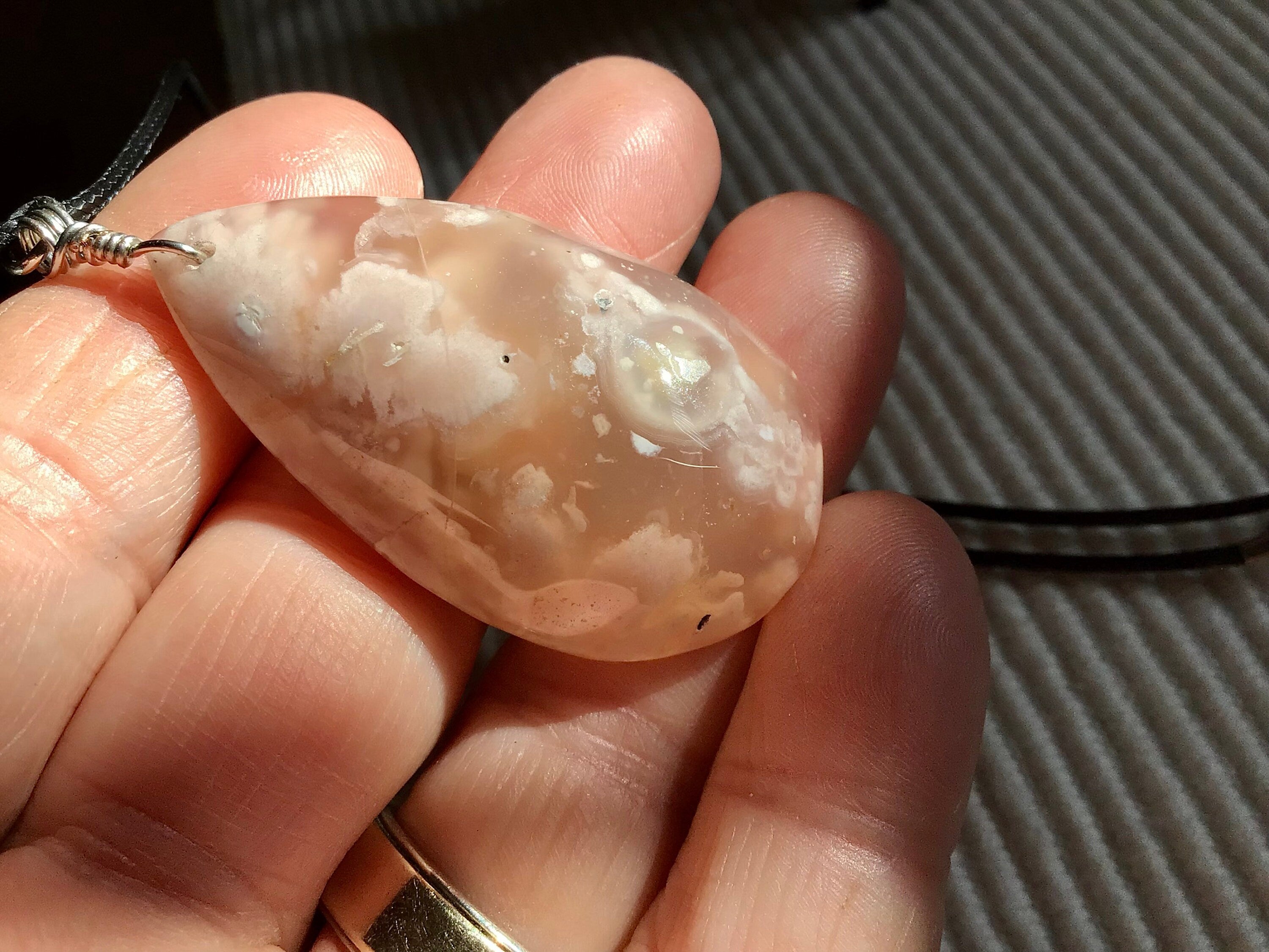 Flower Agate Pendant C