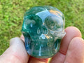 127g Moss Agate Skull 4B