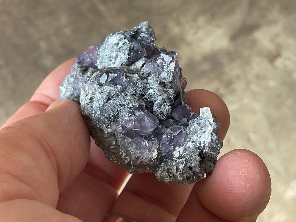 52g Blue/Purple Fluorite in Quartz Specimen 1A from Fujian, China