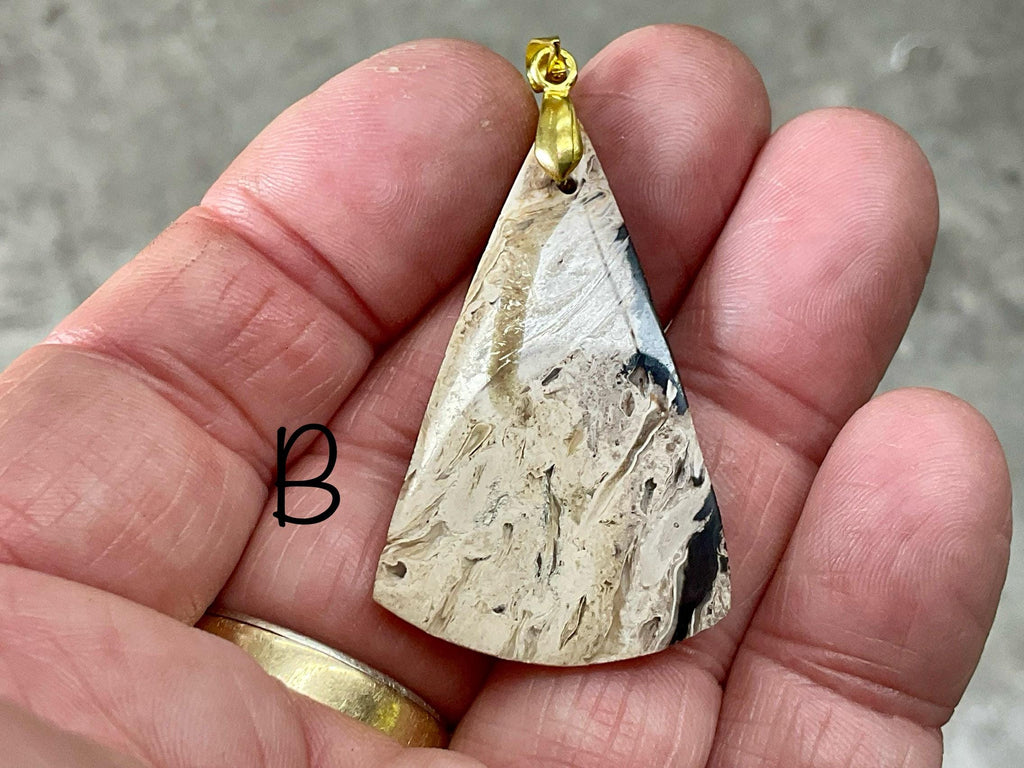 Indonesian Palm Root Cabochon Pendant 1B
