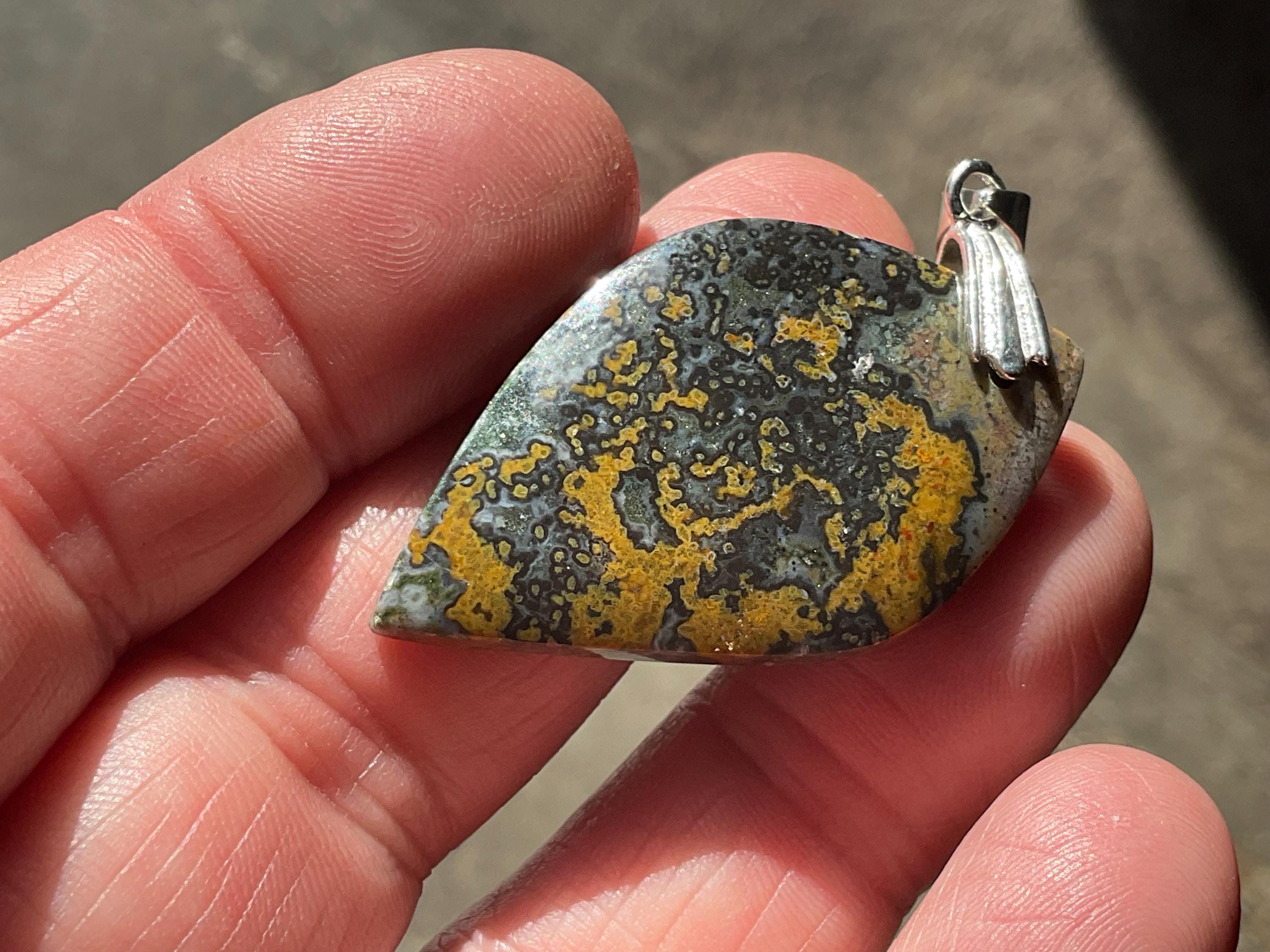 8g “River Jasper” Pendant B from Java, Indonesia