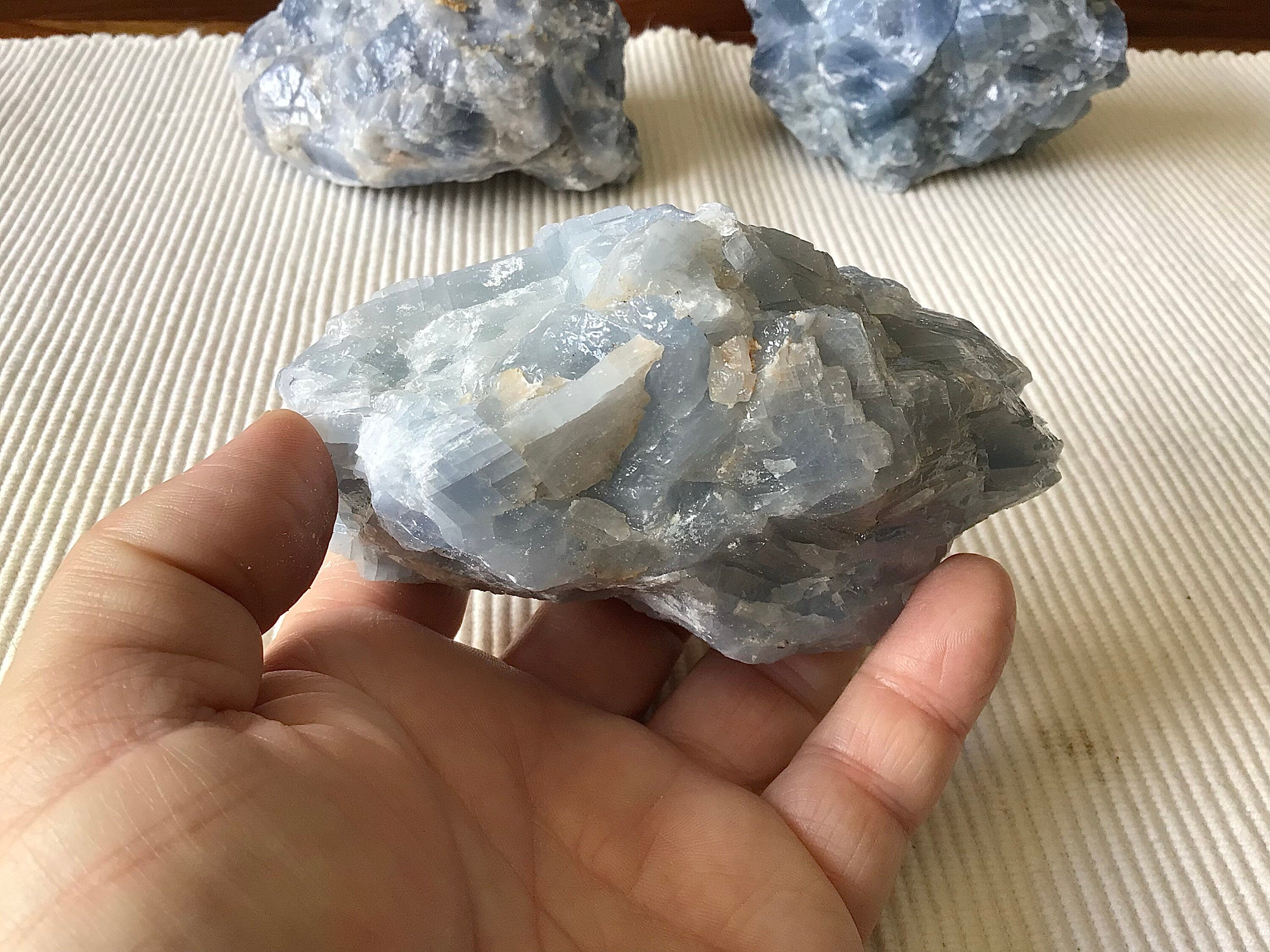 464g Natural Blue Calcite Rough Piece B
