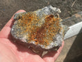 172g Hematite Stained Needle Quartz with Fluorite Specimen 2B from Fujian, China