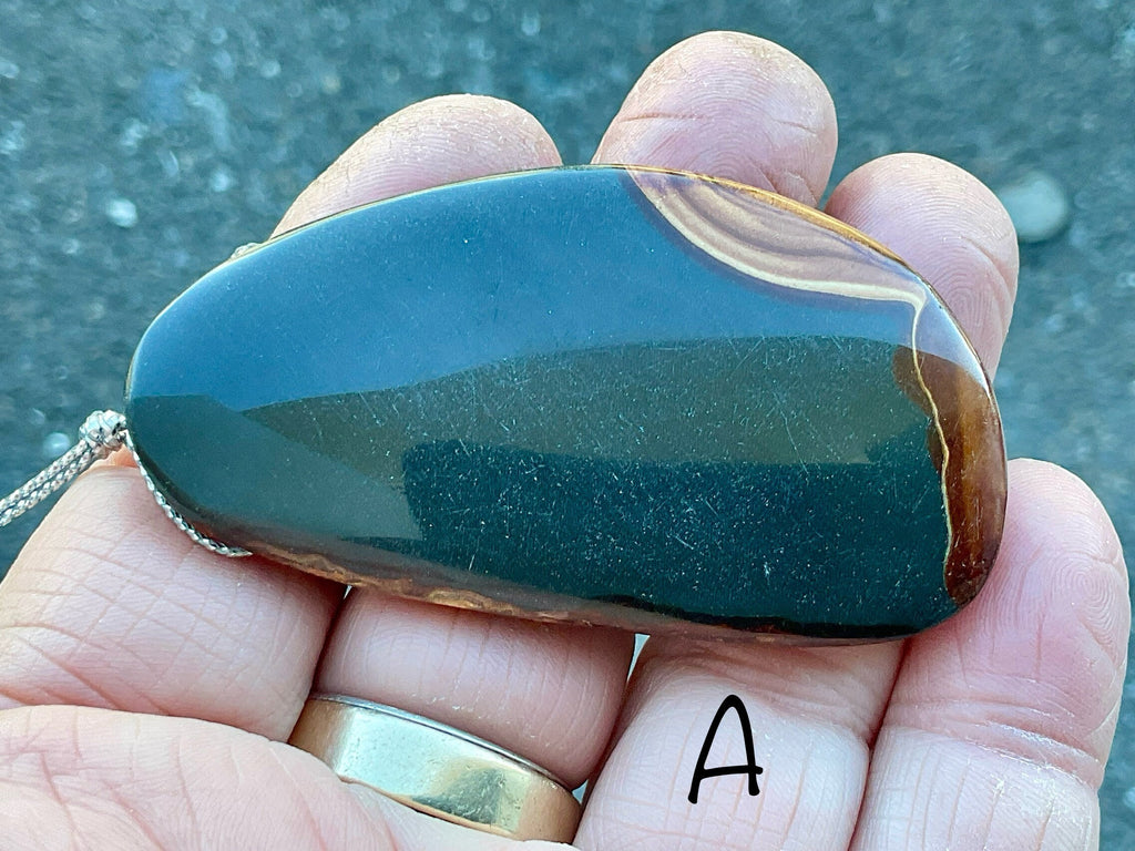 Polychrome Jasper Large Drilled Pendants Group 1