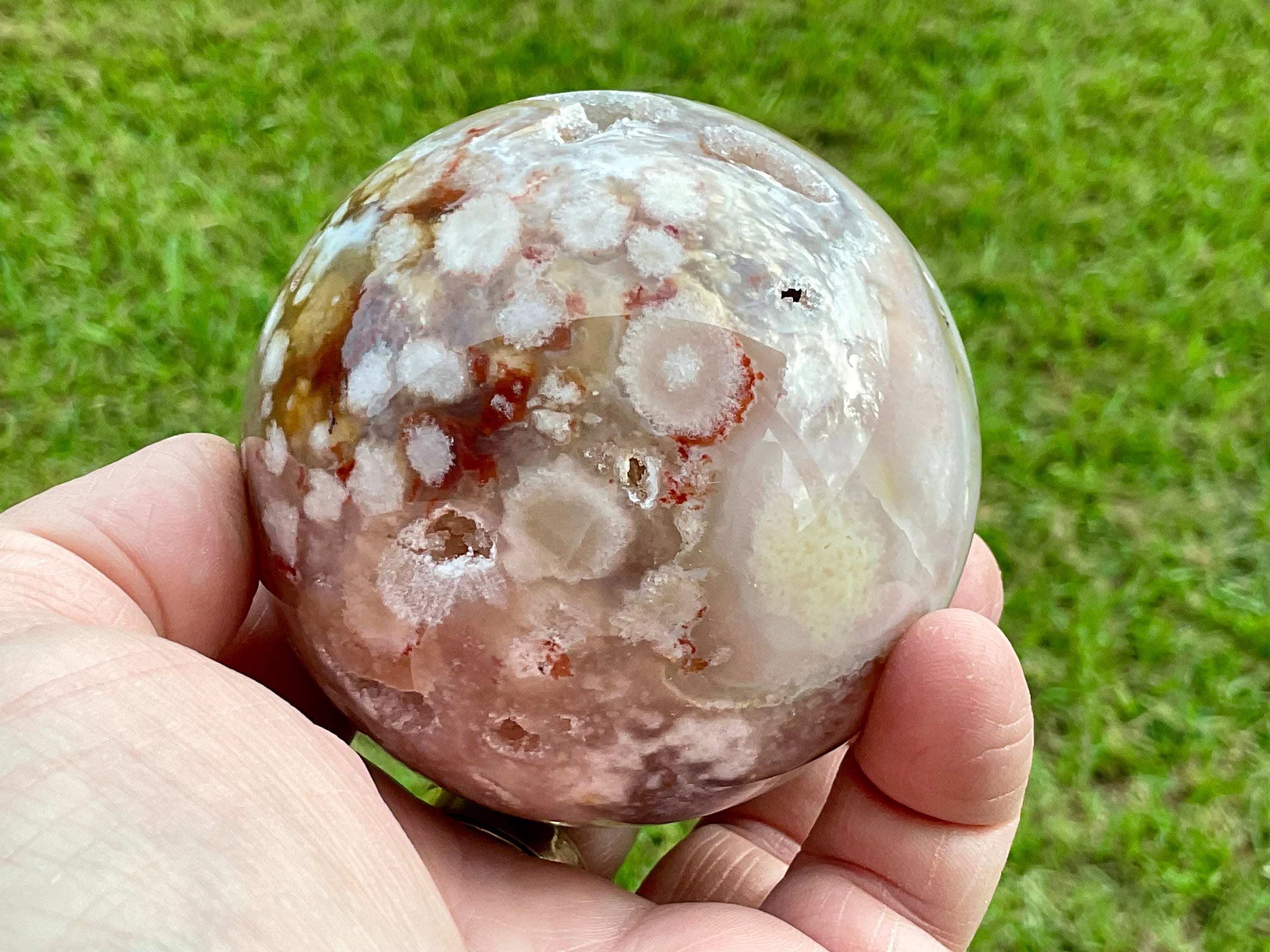 549g Pink Amethyst Sphere 3A
