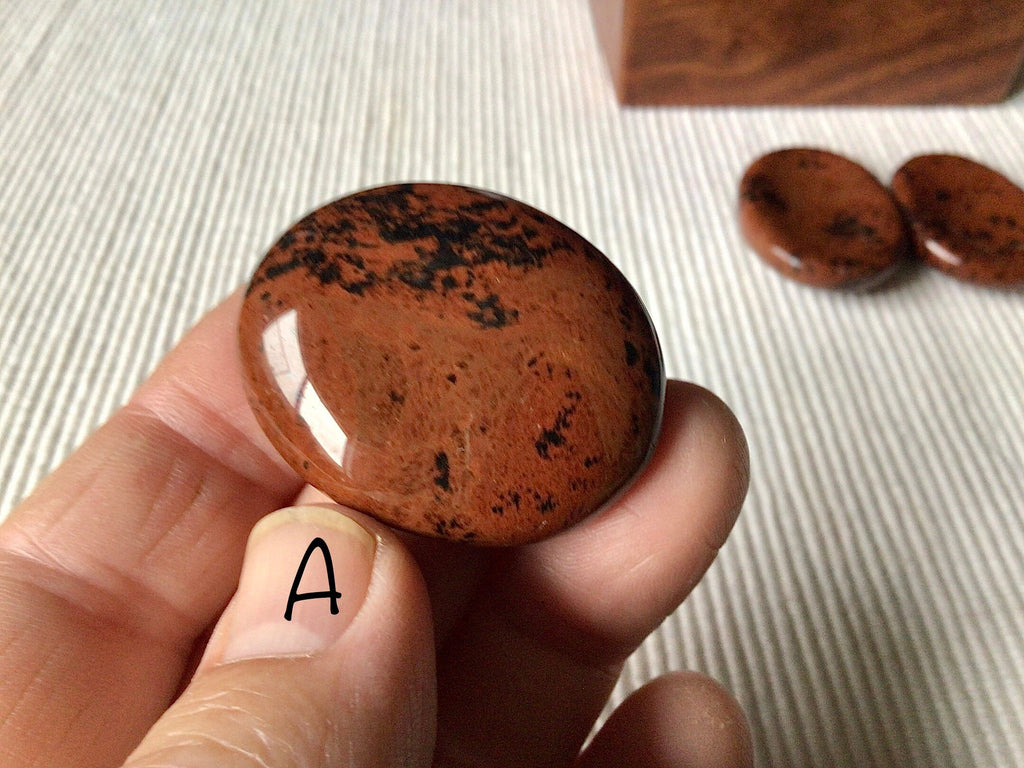 Mahogany Obsidian Thumb Stone/Worry Stone Group 2