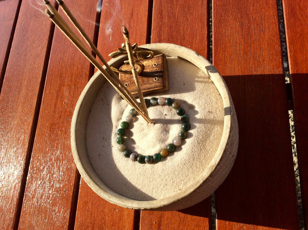 8mm Moss Agate Bracelet