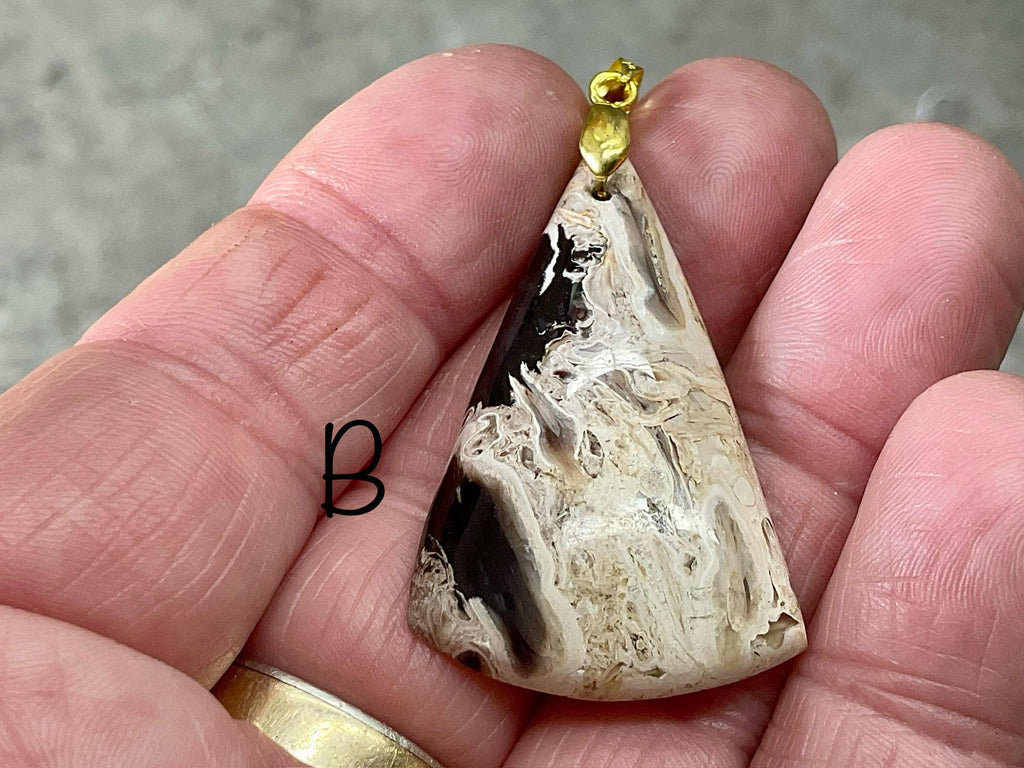 Indonesian Palm Root Cabochon Pendant 1B