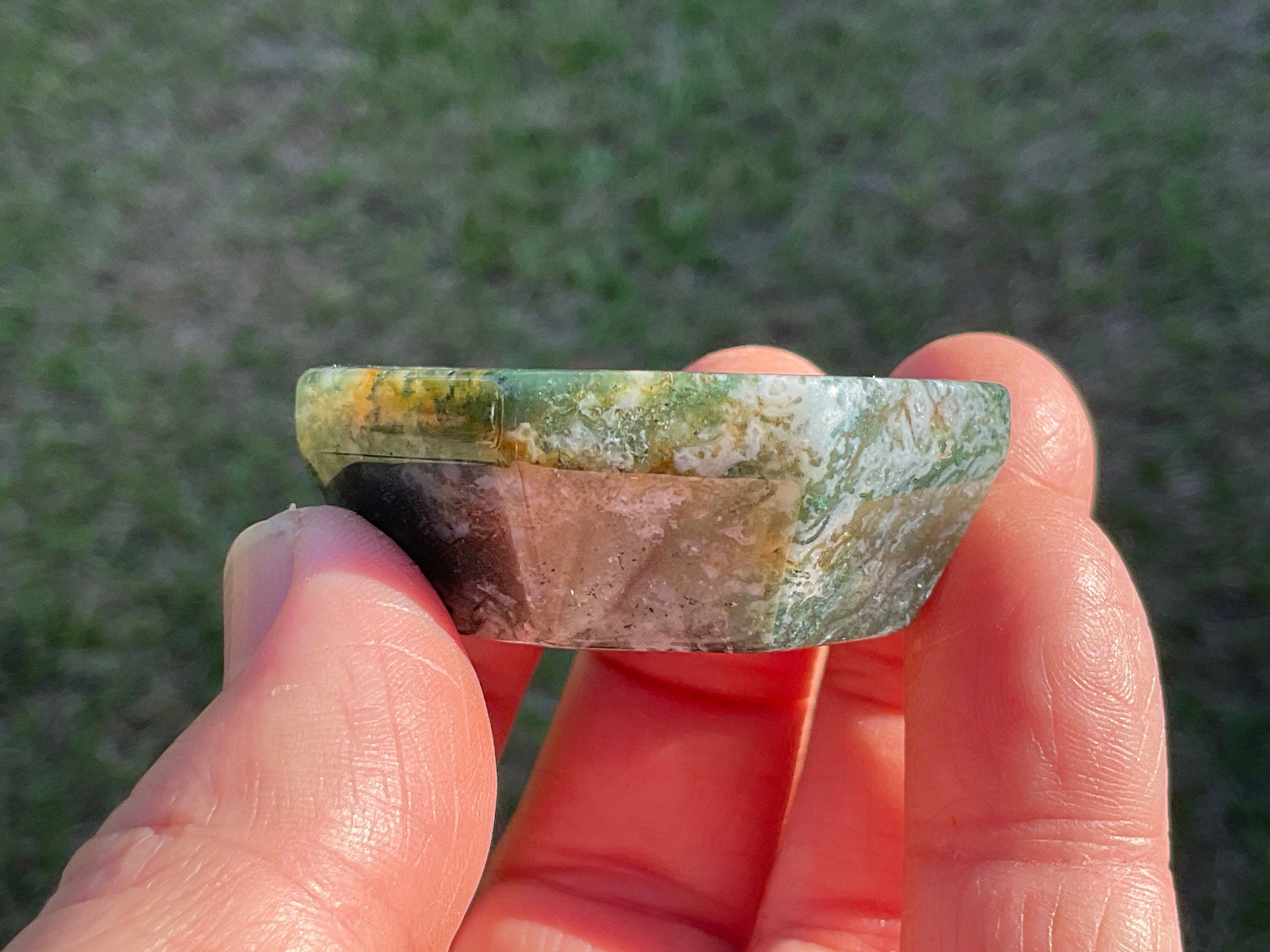 54g Moss Agate Trinket Bowl 1A