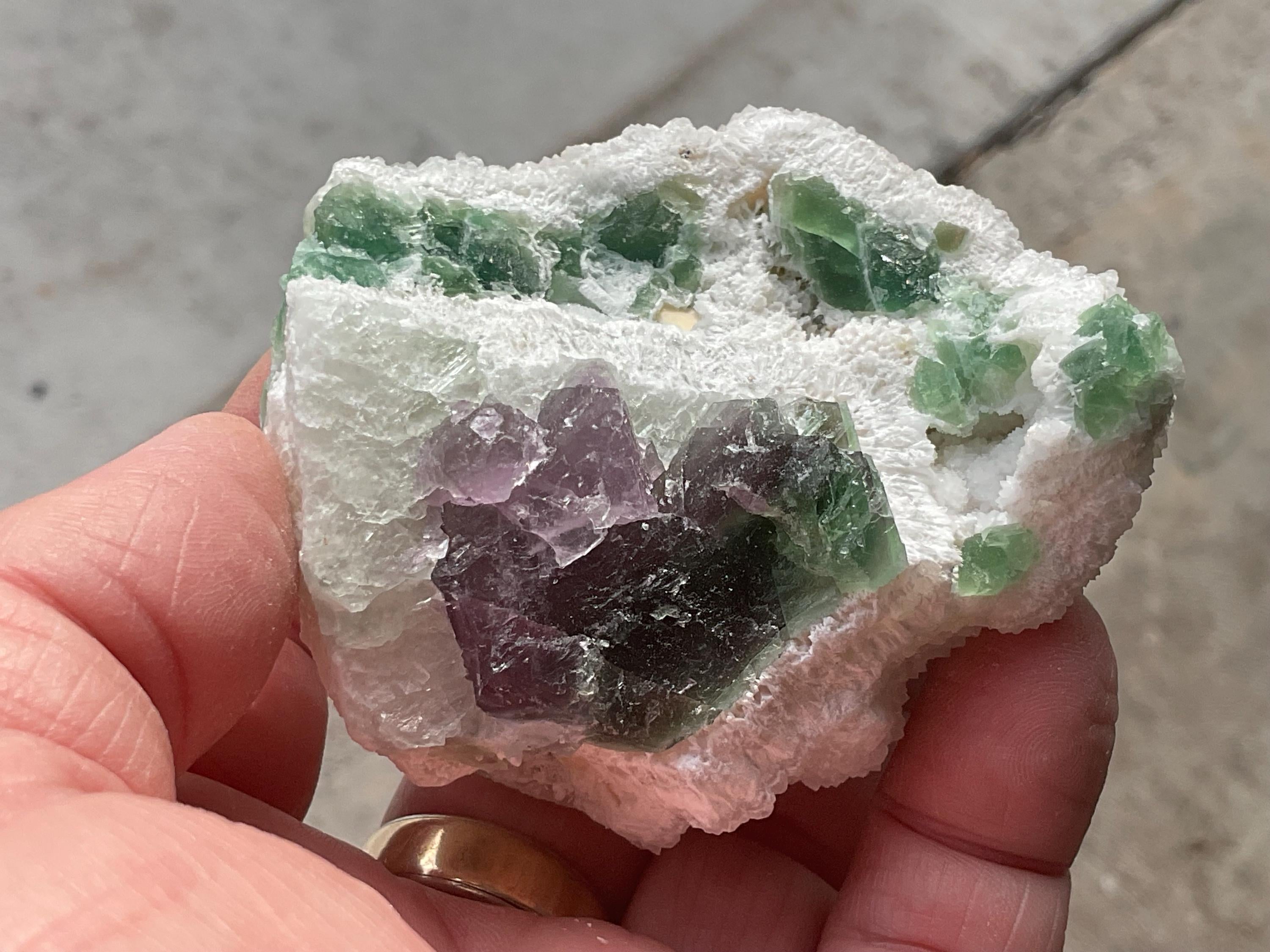 RESERVED FOR MEREDITH ** 184g Chinese Druzy Quartz Fluorite Specimen 1A
