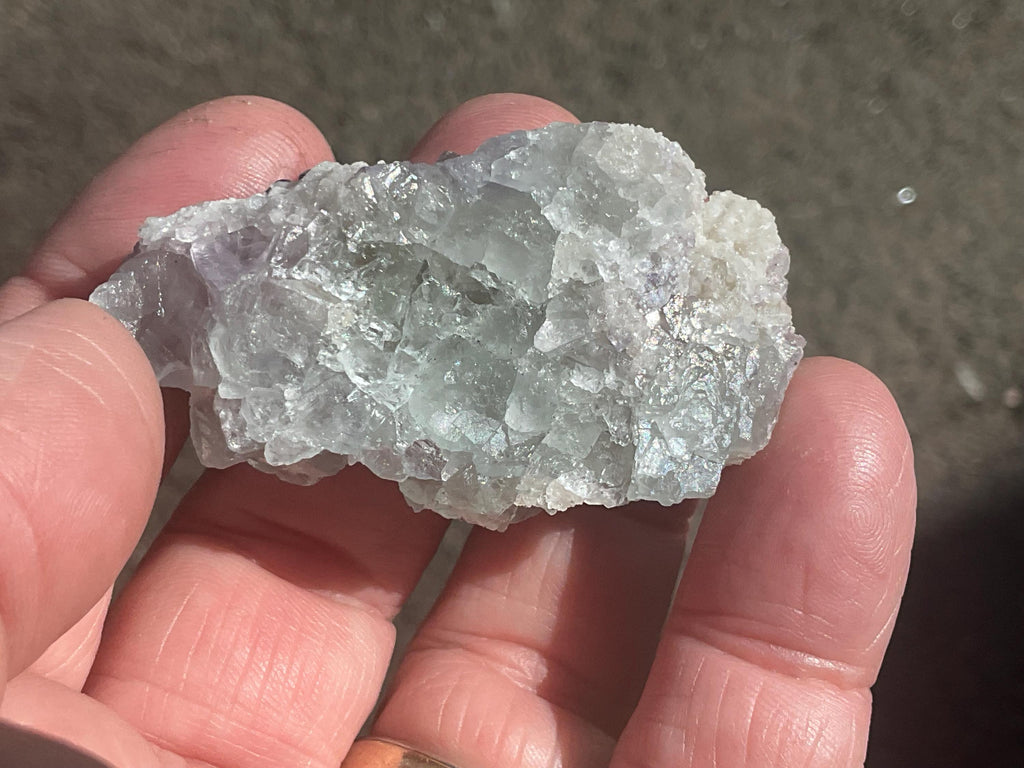38g Lavender QR Code Fluorite Specimen 3A