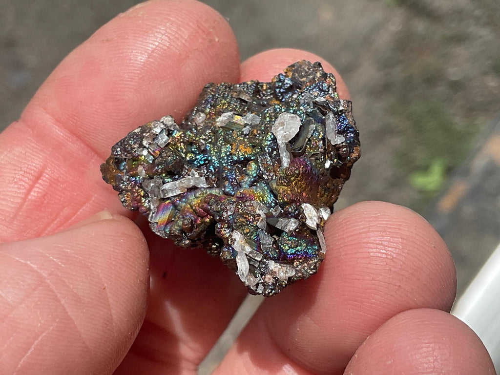 12g Iridescent Goethite/Limonite with Selenite Crystals from Hubei, China Specimen 1B