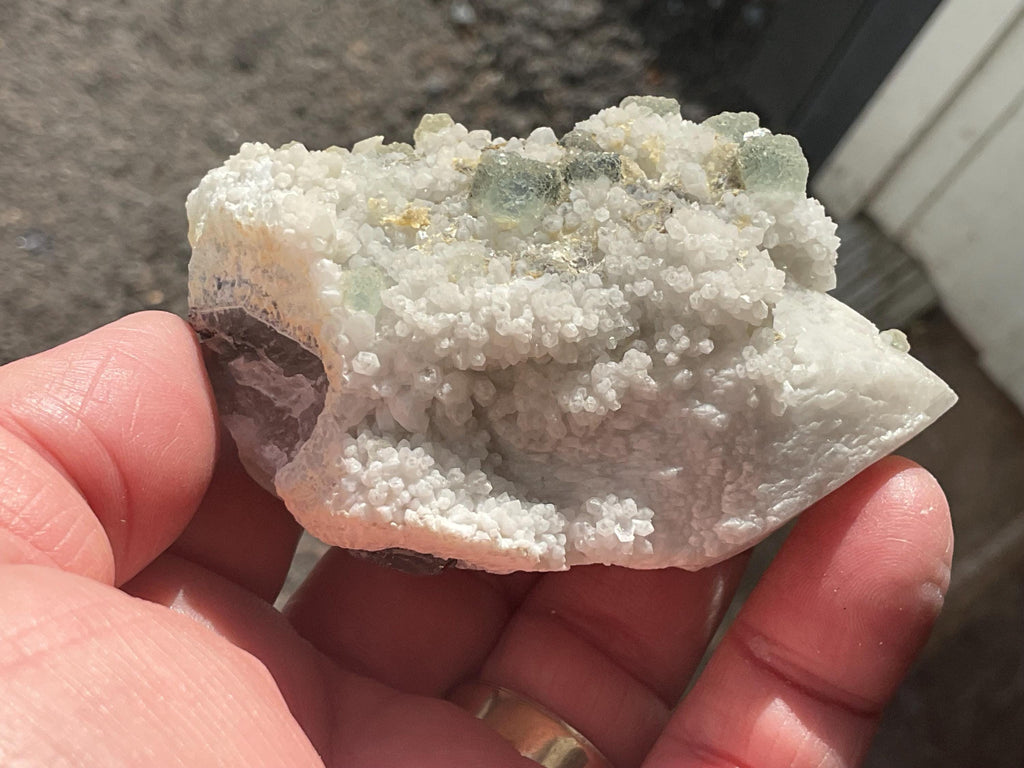 174g Fluorite on Candle Quartz Specimen 2B from Inner Mongolia