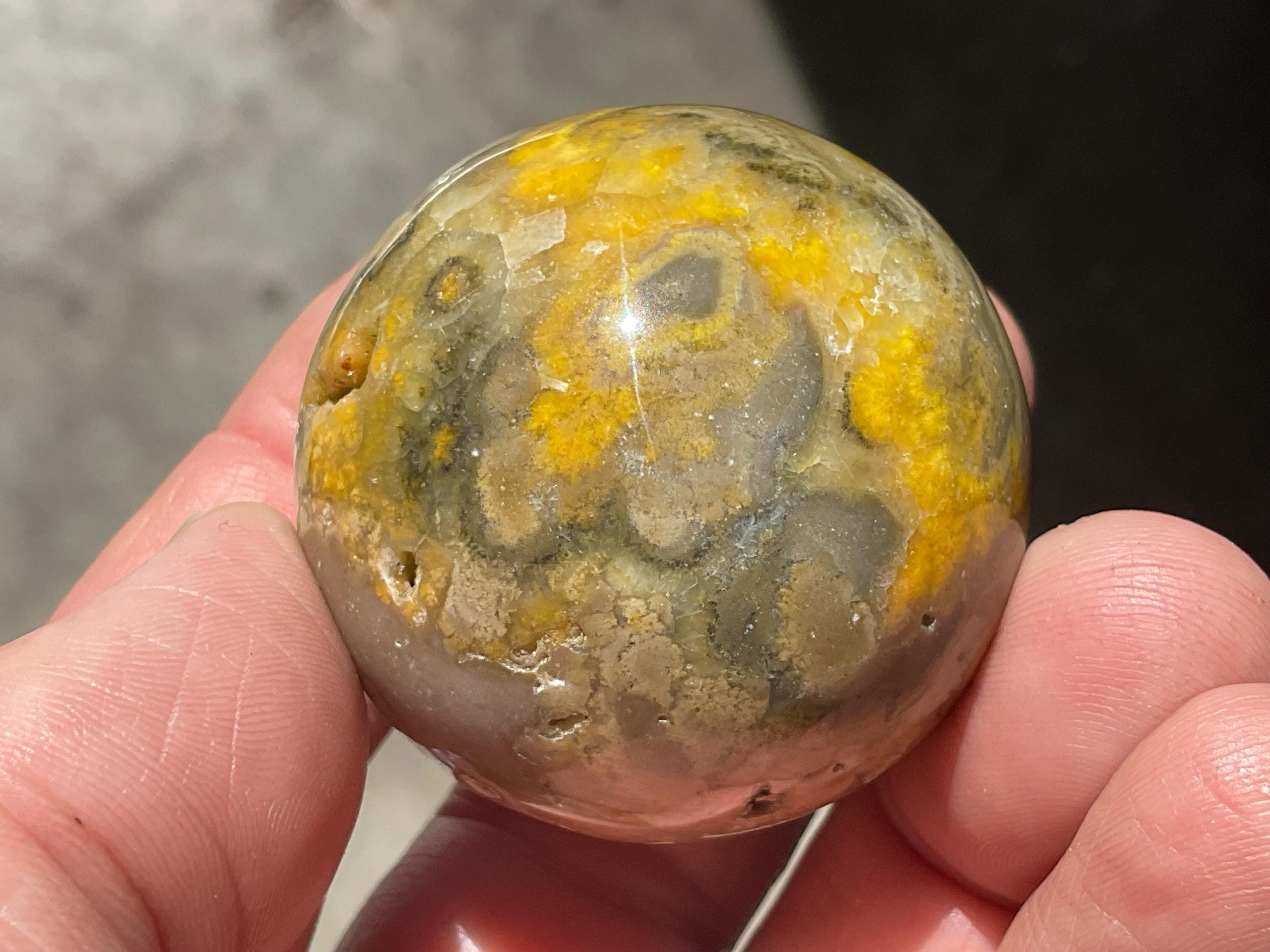 88g Indonesian Bumble Bee Jasper Sphere 1B