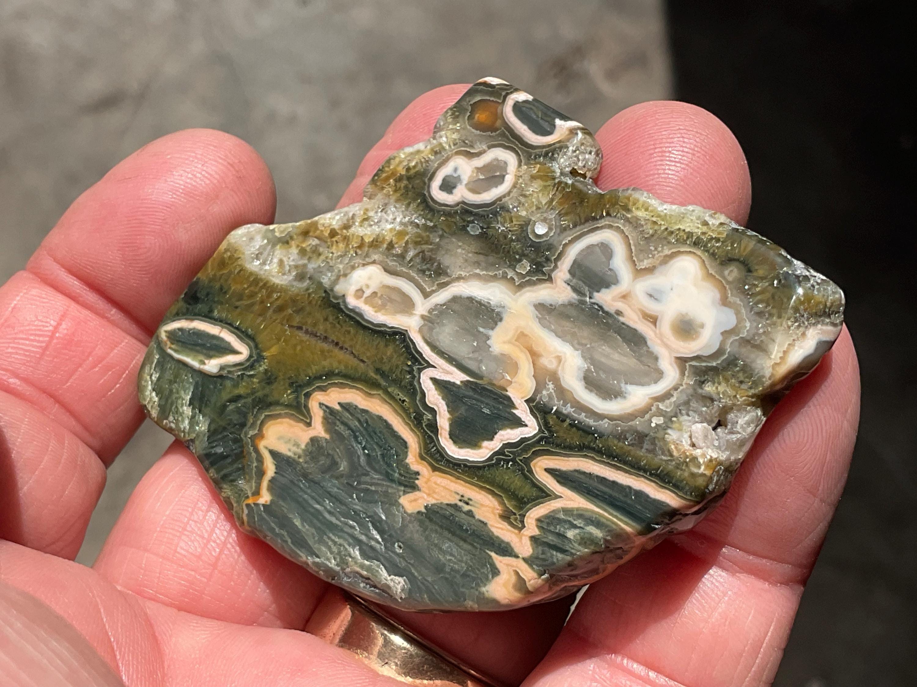 36g ‘Cloud’ Ocean Jasper Polished Slab 1A