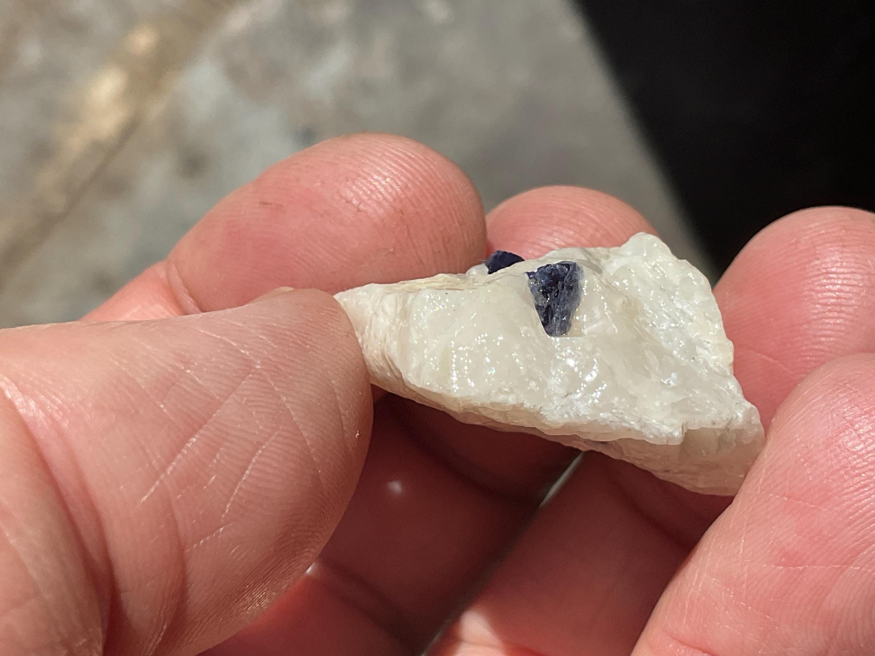 12g Natural Blue Spinel and Mica in Matrix from Pakistan Specimen 2