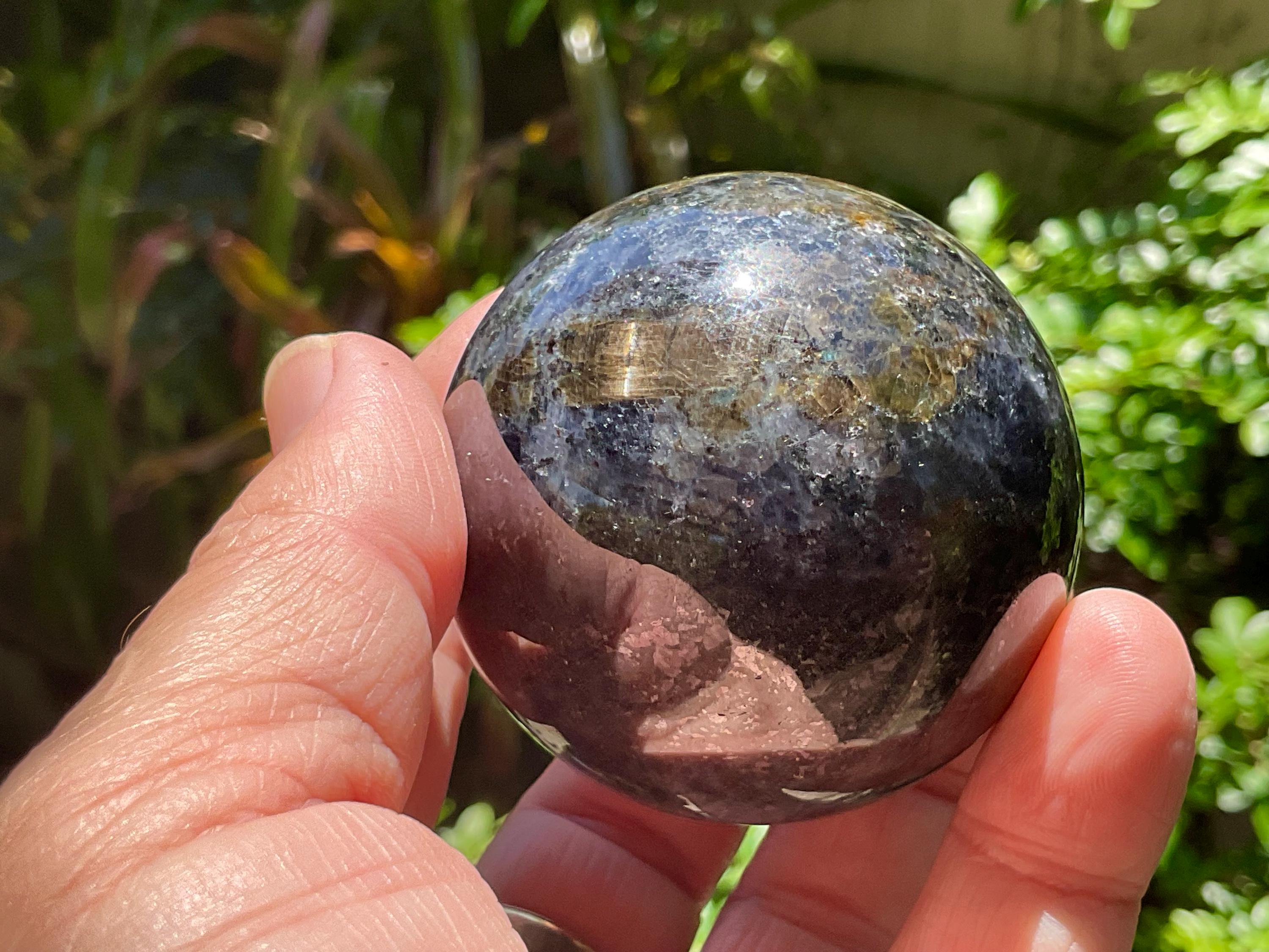 246g Iolite with Apatite Sphere 3B