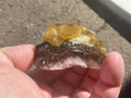 136g Tabular Golden Baryte on Botryoidal Fluorite Specimen 2C from Jiangxi