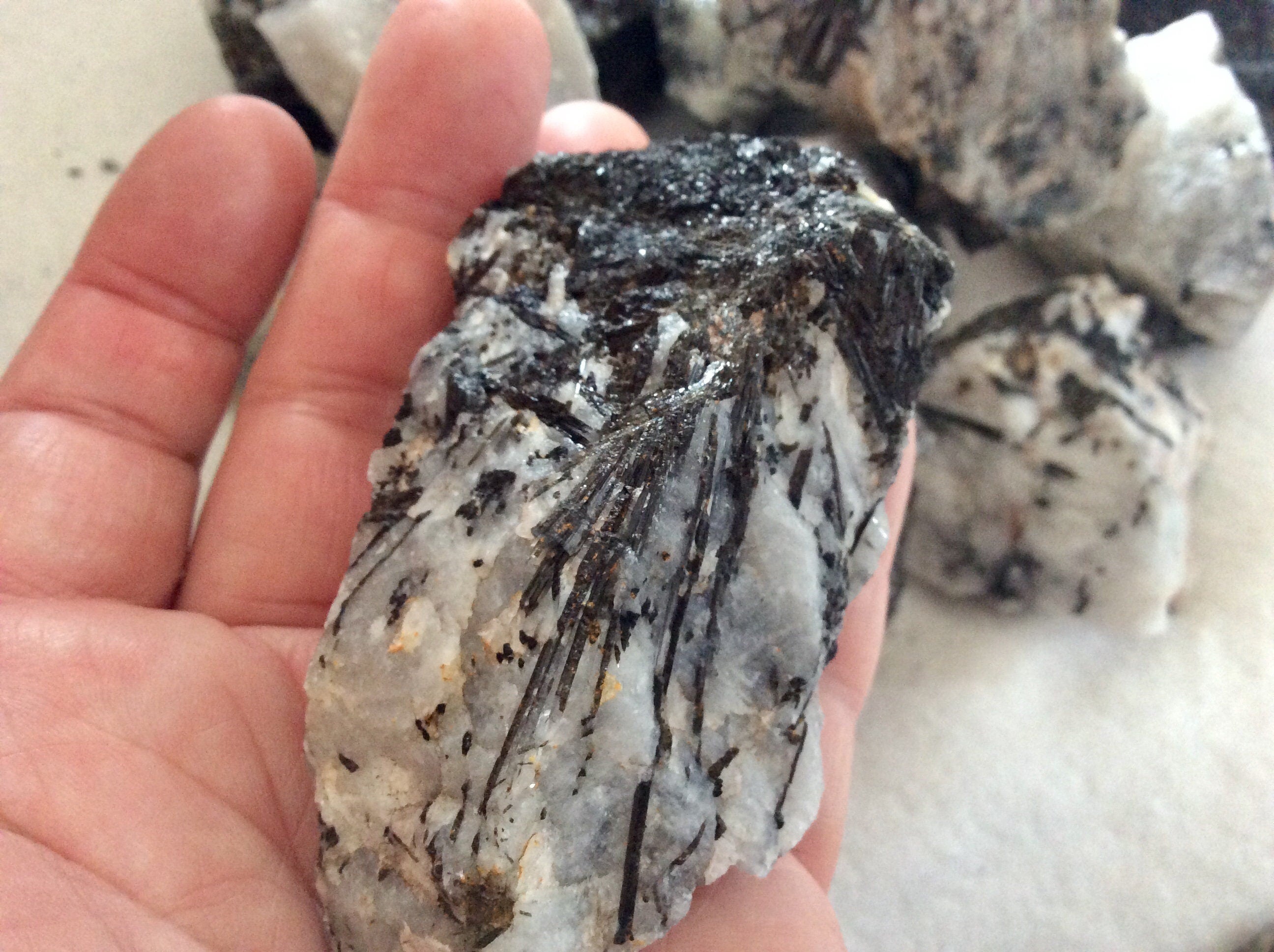 450g (3 pieces) Large Rough Australian Tourmalated Quartz Pieces