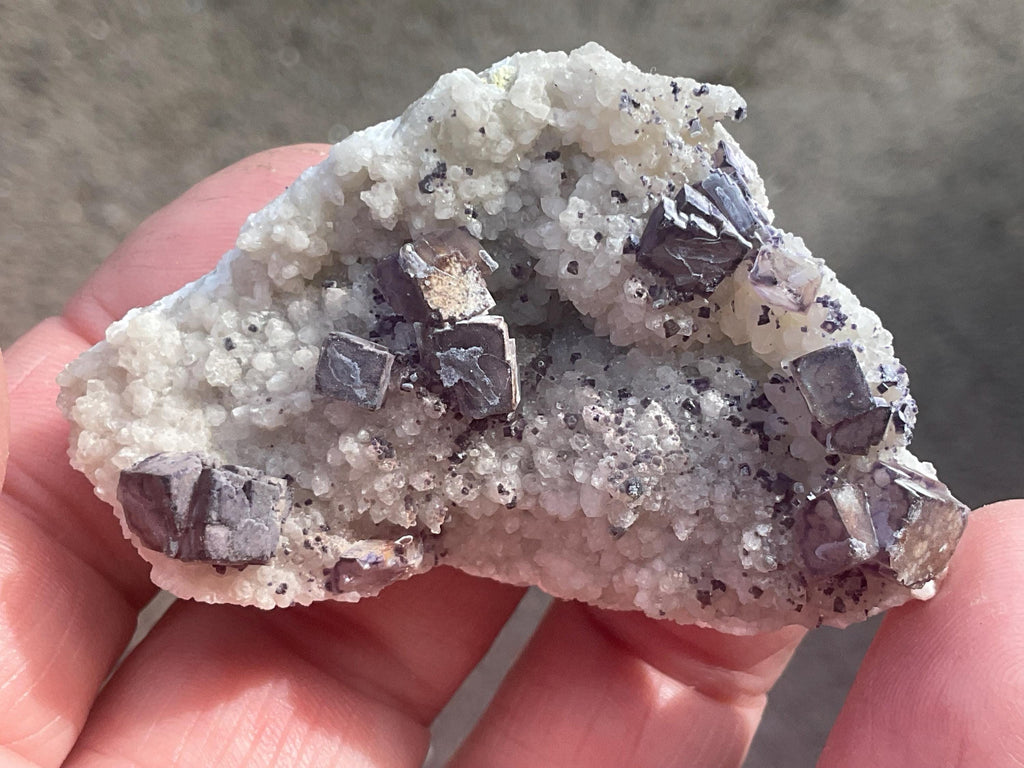 52g Lavender QR Code Fluorite Specimen 4B