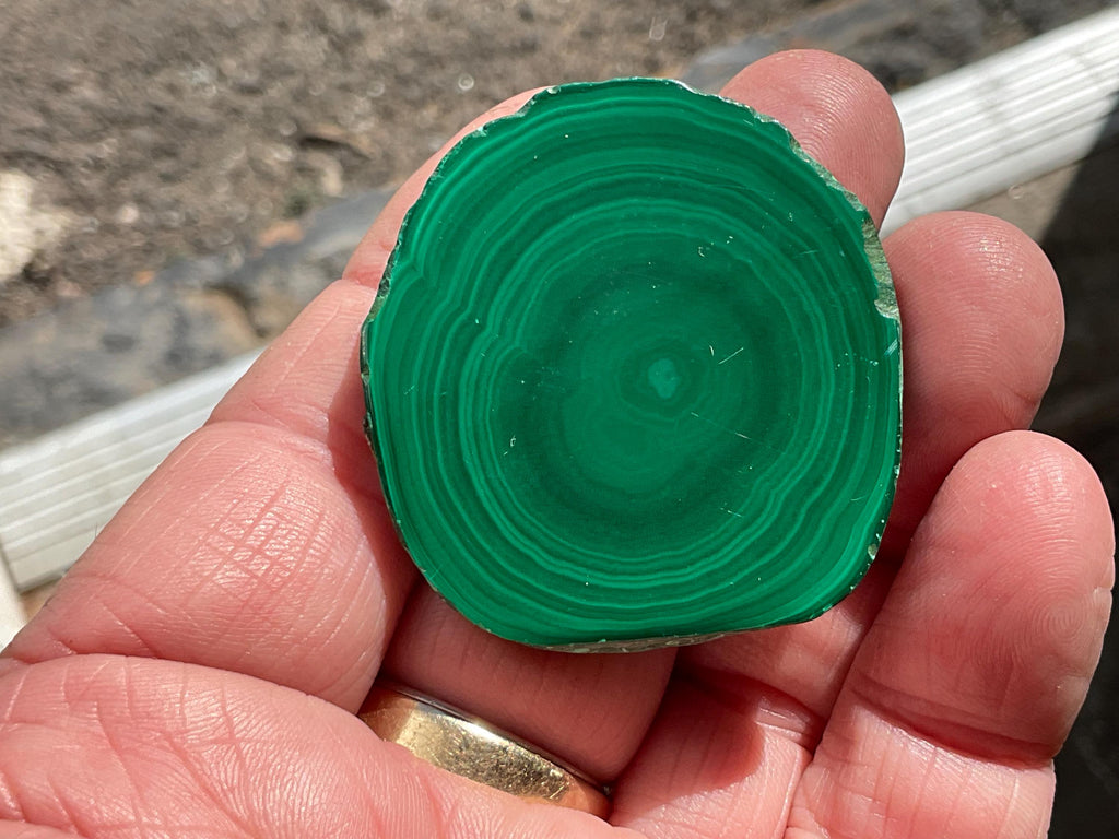 22g Malachite Stalactite Polished Slice A