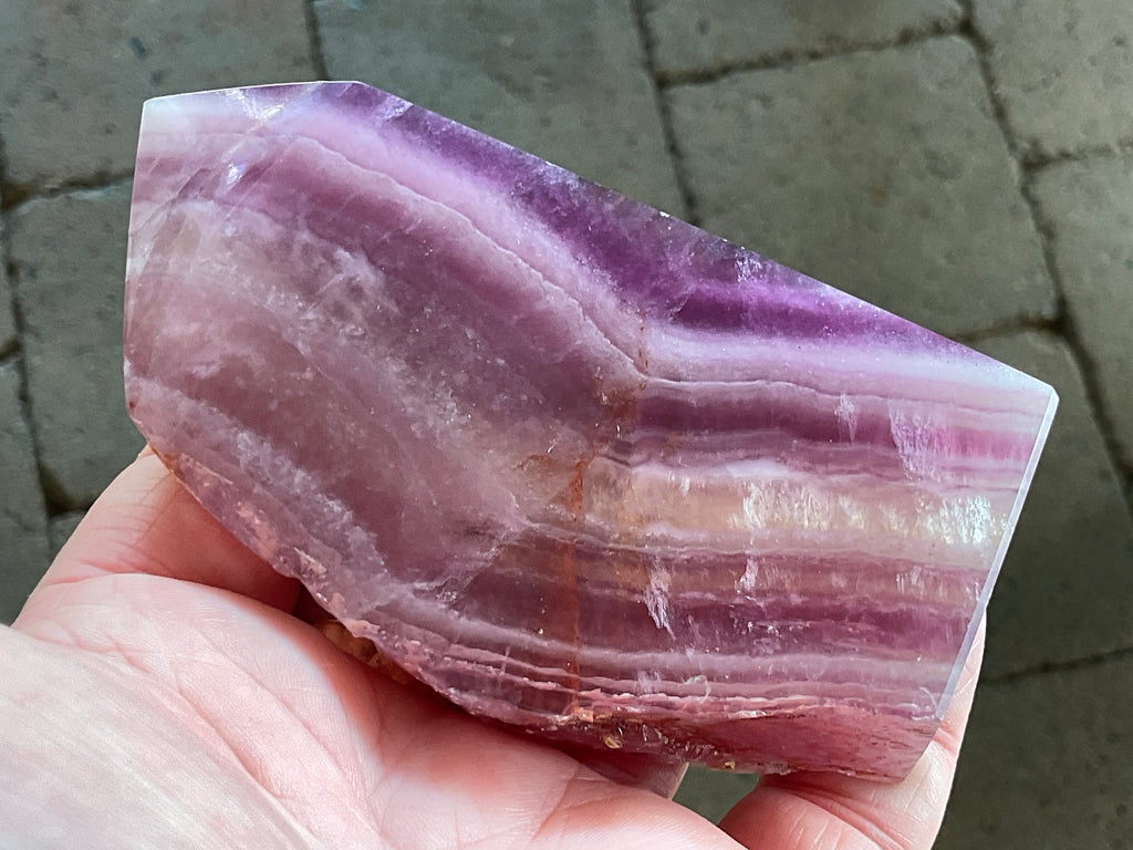 279g Rainbow Fluorite Polished/Rough Freeform 1A