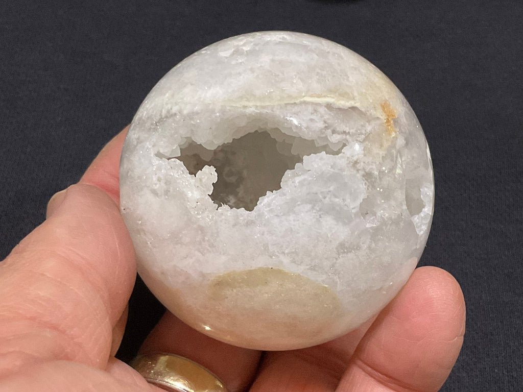 186g Clear Quartz Polished Hollow Sphere A
