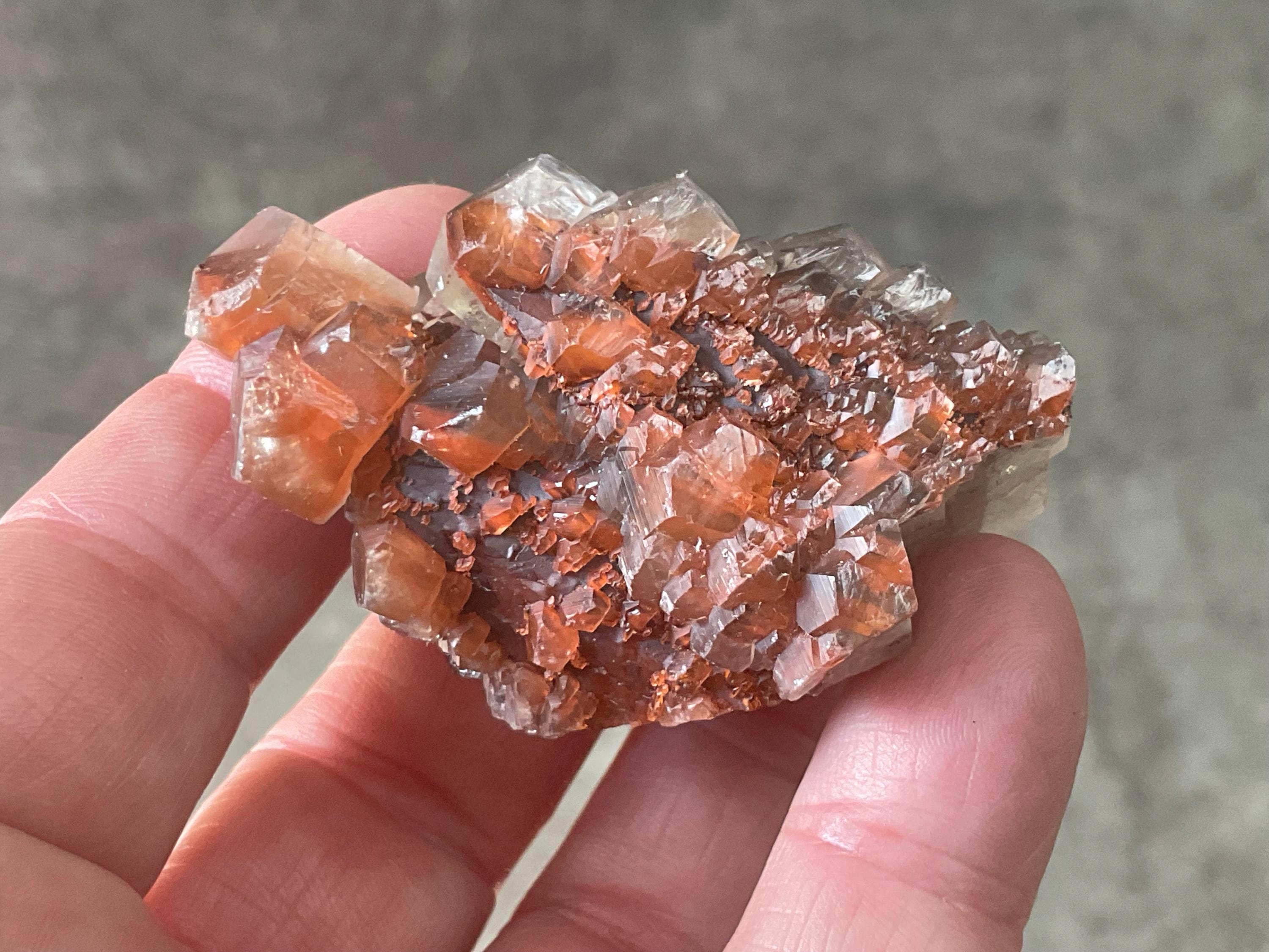 72g “Red Pagoda” Calcite Specimen 8B from Hubei, China