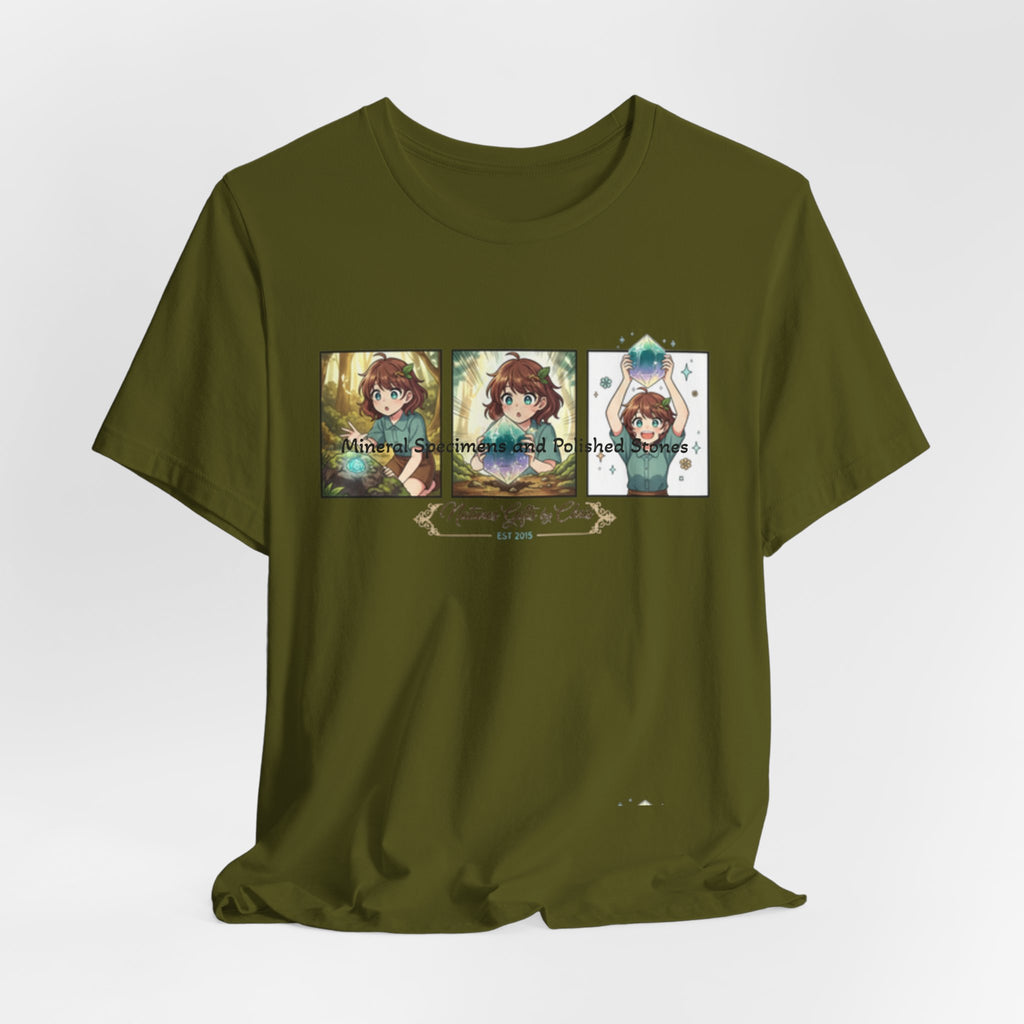Mineral Specimens & Polished Stones Tee — Vintage Crystal Collector Graphic T-Shirt