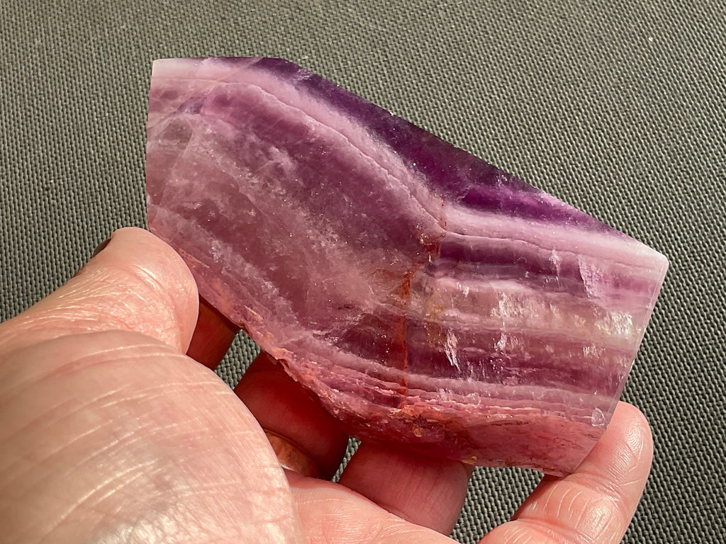 279g Rainbow Fluorite Polished/Rough Freeform 1A