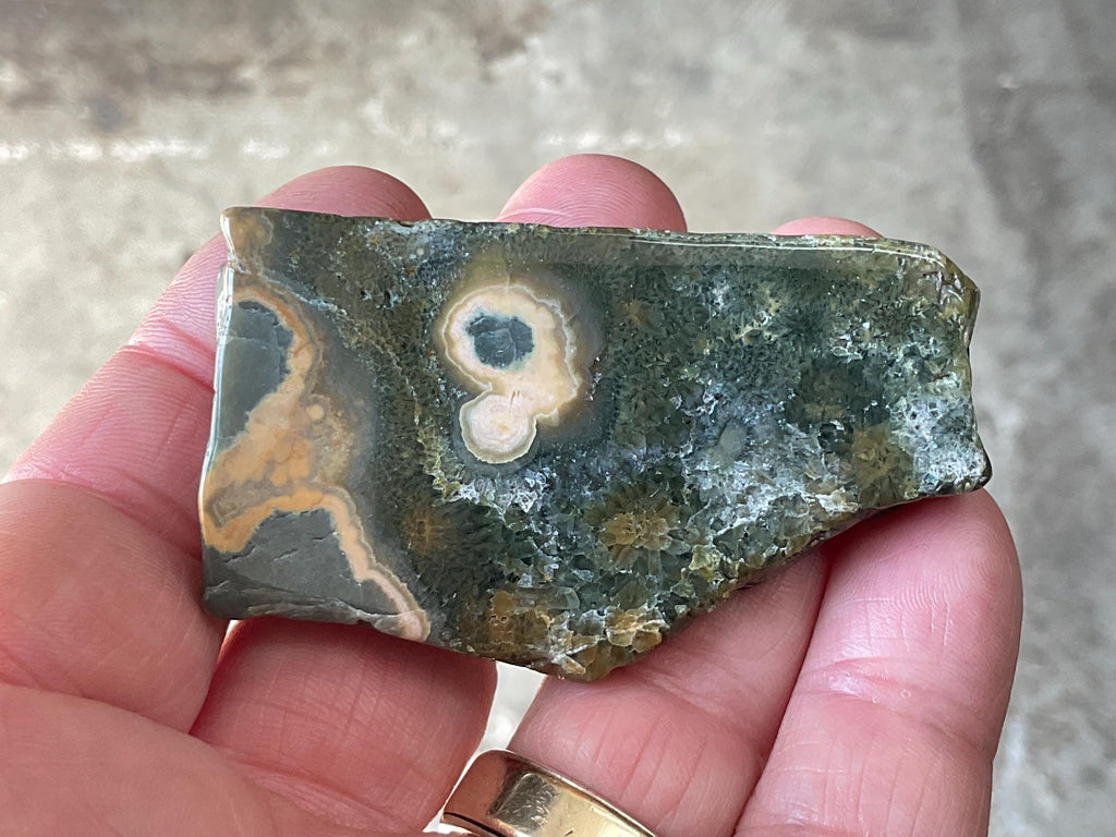 40g ‘Cloud’ Ocean Jasper Polished Slab 1B